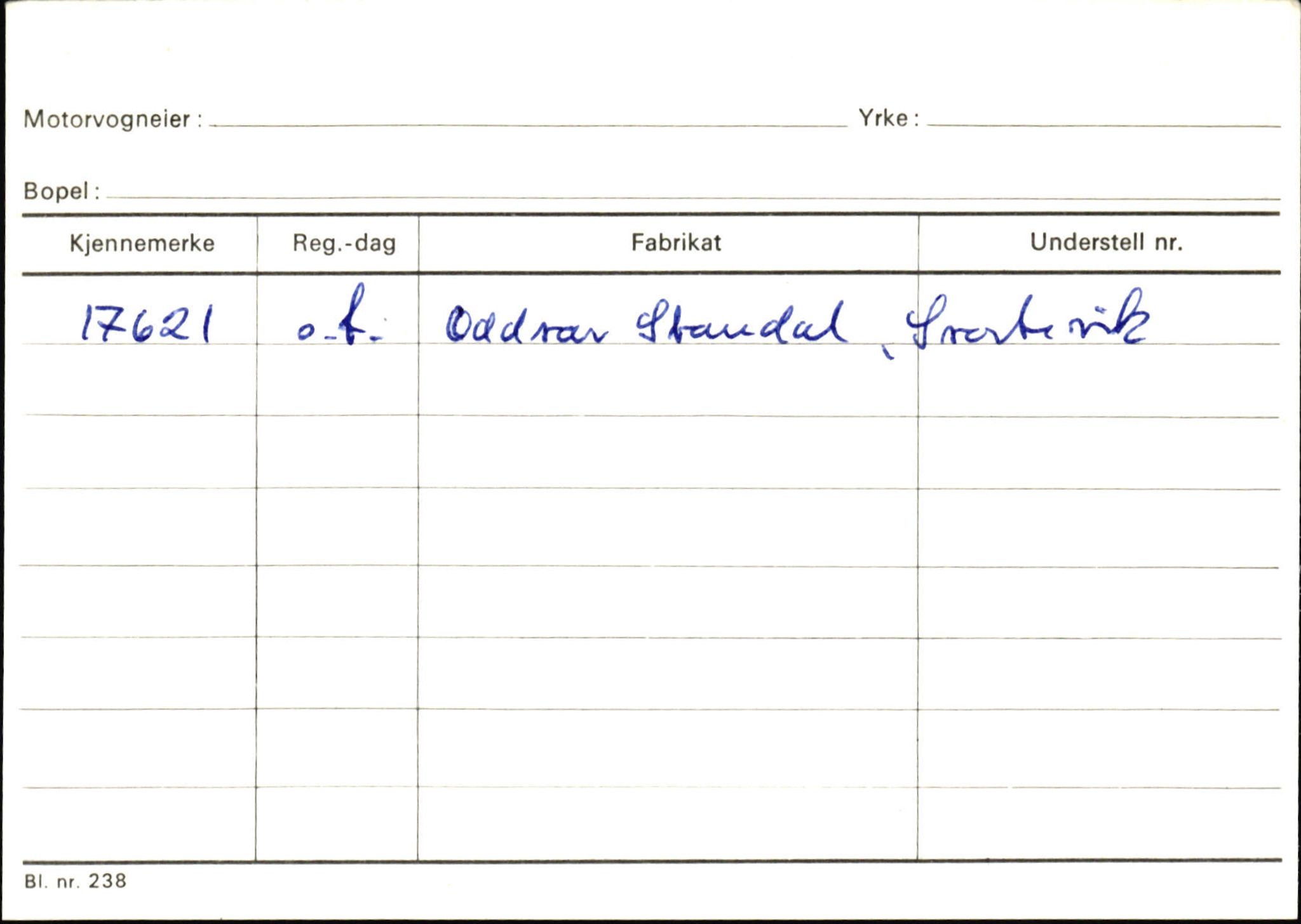 Statens vegvesen, Sogn og Fjordane vegkontor, SAB/A-5301/4/F/L0124: Eigarregister Sogndal A-U, 1945-1975, s. 509