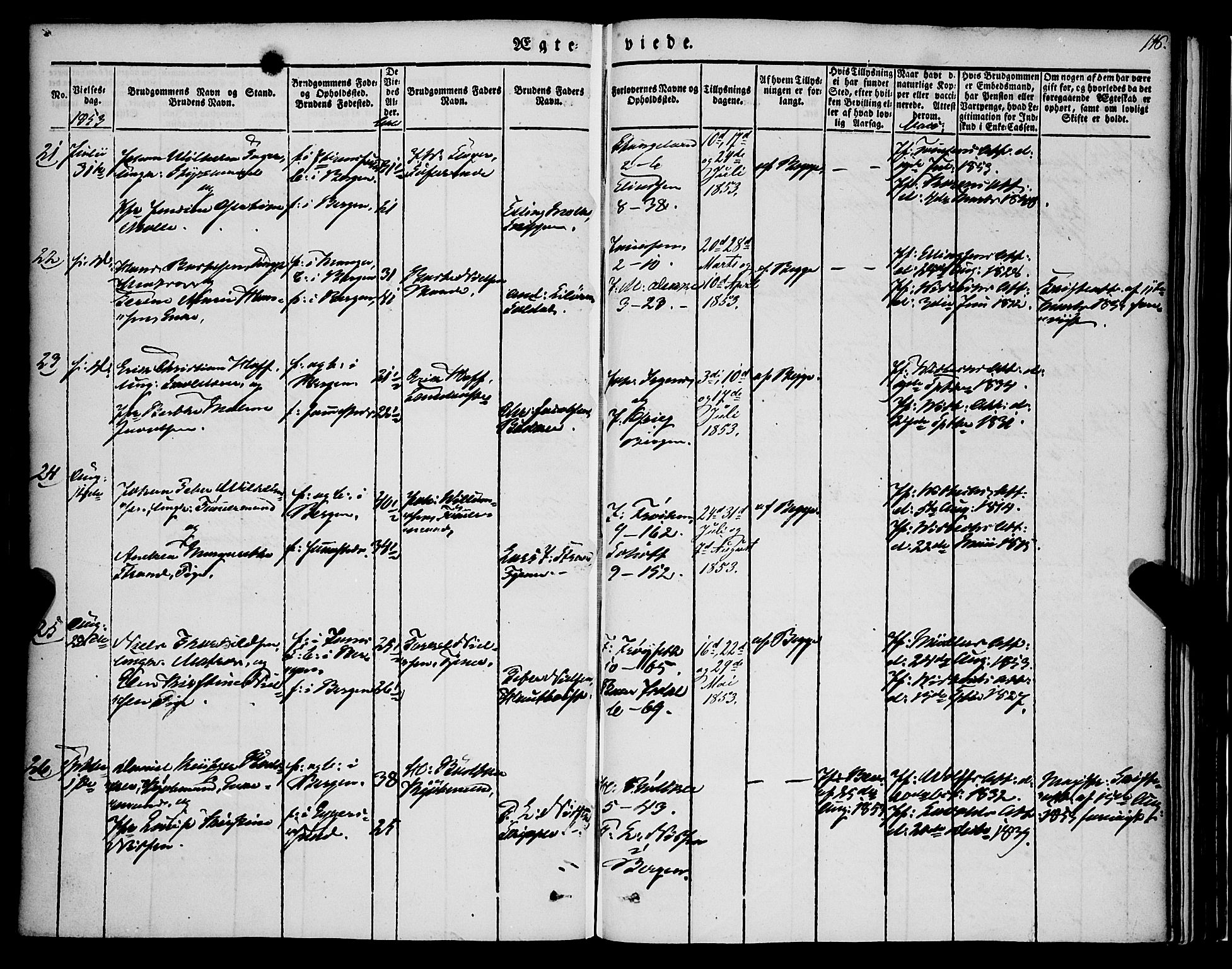 Nykirken Sokneprestembete, AV/SAB-A-77101/H/Haa/L0031: Ministerialbok nr. D 1, 1834-1861, s. 116