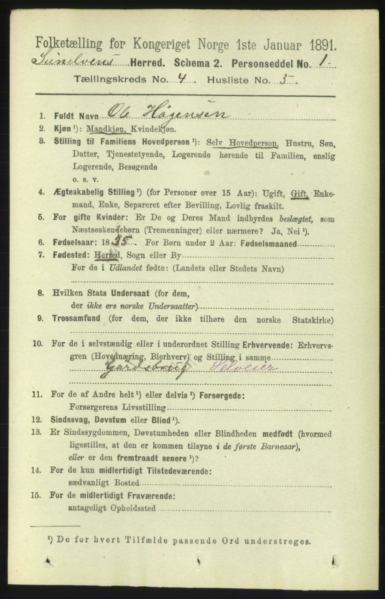 RA, Folketelling 1891 for 1523 Sunnylven herred, 1891, s. 903