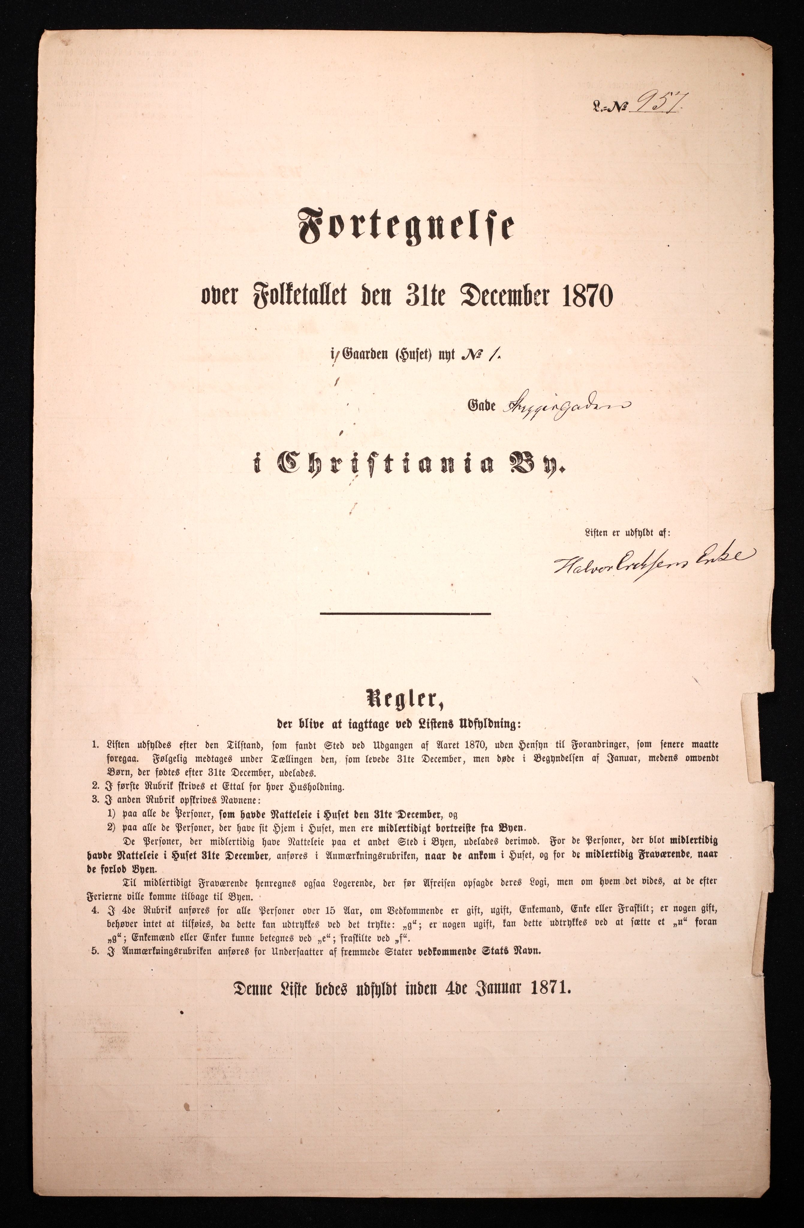 RA, Folketelling 1870 for 0301 Kristiania kjøpstad, 1870, s. 3311