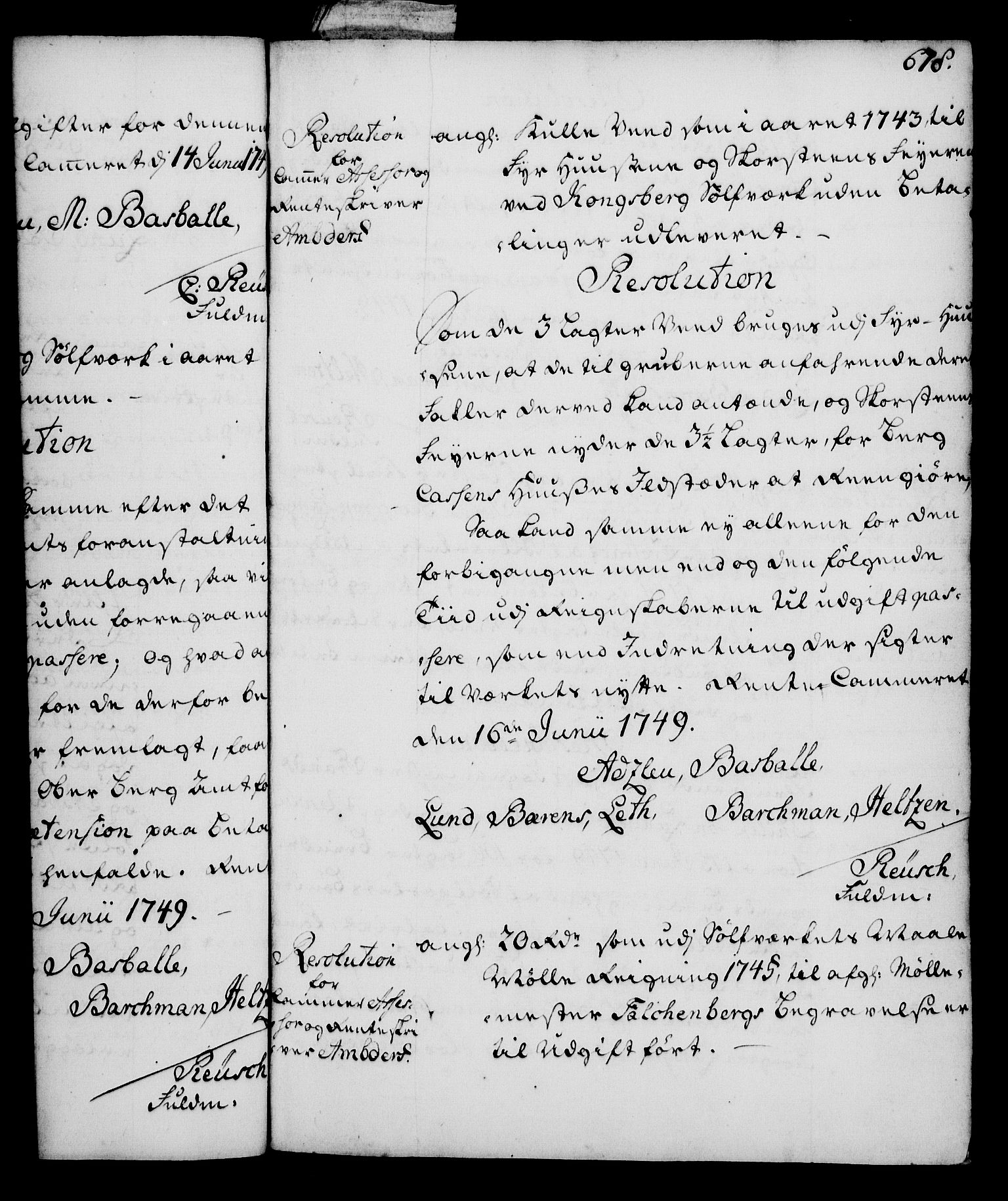 Rentekammeret, Kammerkanselliet, RA/EA-3111/G/Gg/Gga/L0005: Norsk ekspedisjonsprotokoll med register (merket RK 53.5), 1741-1749, s. 678