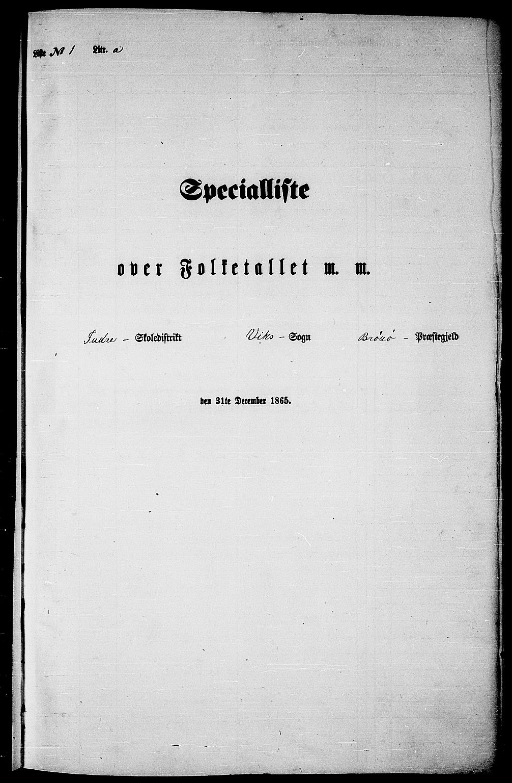 RA, Folketelling 1865 for 1814P Brønnøy prestegjeld, 1865, s. 12
