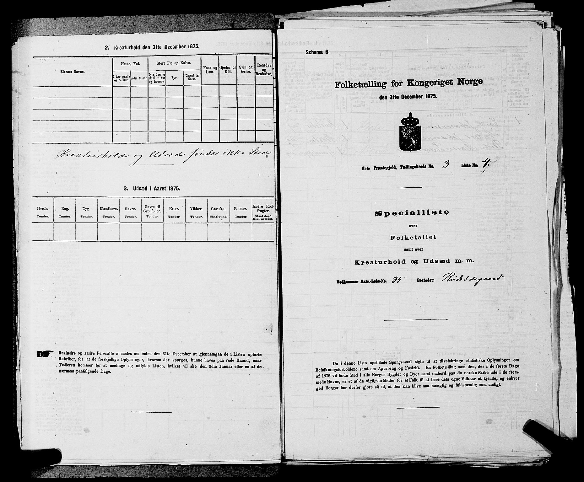 SAKO, Folketelling 1875 for 0612P Hole prestegjeld, 1875, s. 457