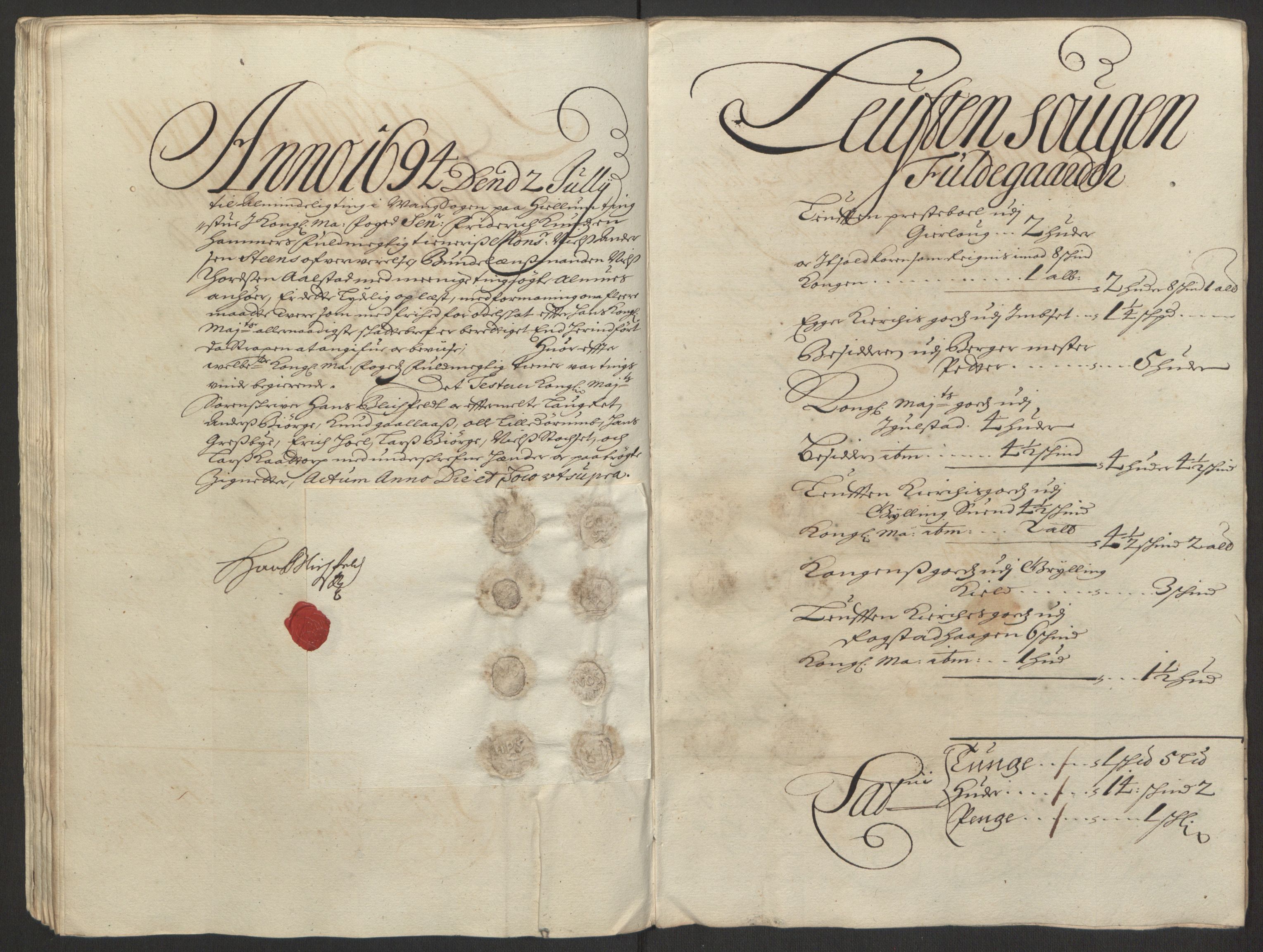 Rentekammeret inntil 1814, Reviderte regnskaper, Fogderegnskap, AV/RA-EA-4092/R16/L1035: Fogderegnskap Hedmark, 1694, s. 166