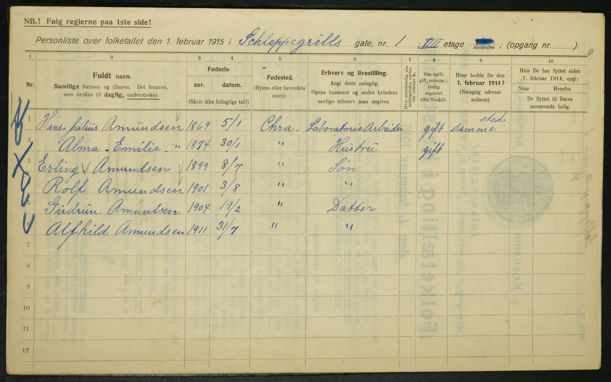 OBA, Kommunal folketelling 1.2.1915 for Kristiania, 1915, s. 89204