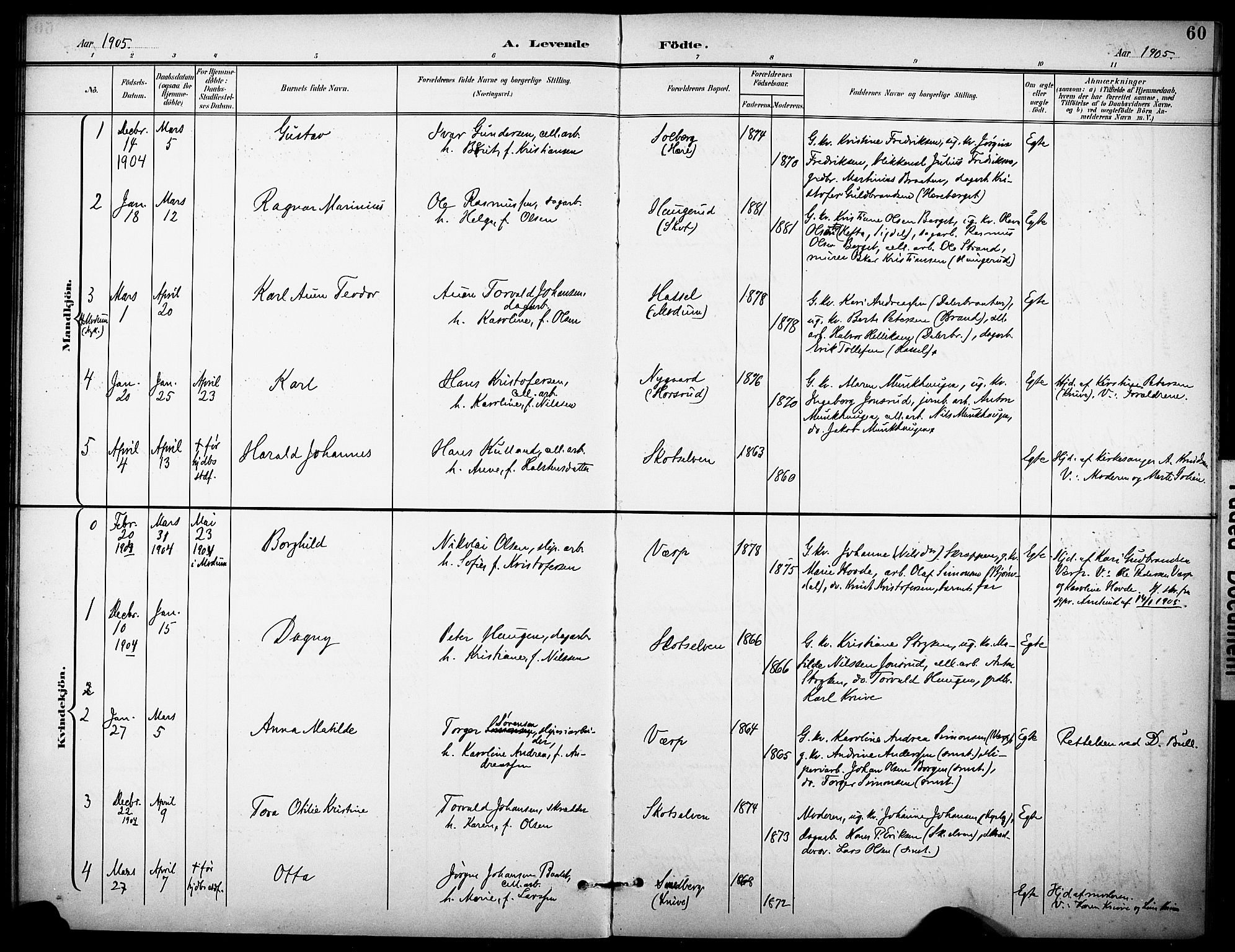Eiker kirkebøker, AV/SAKO-A-4/F/Fc/L0003: Ministerialbok nr. III 3, 1897-1981, s. 60
