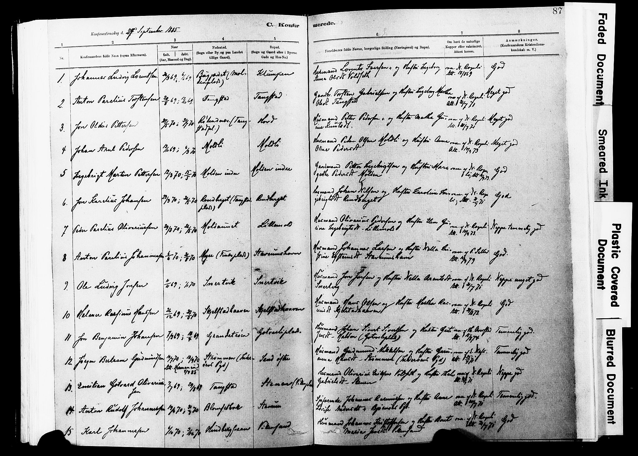 Ministerialprotokoller, klokkerbøker og fødselsregistre - Nord-Trøndelag, AV/SAT-A-1458/744/L0420: Ministerialbok nr. 744A04, 1882-1904, s. 87