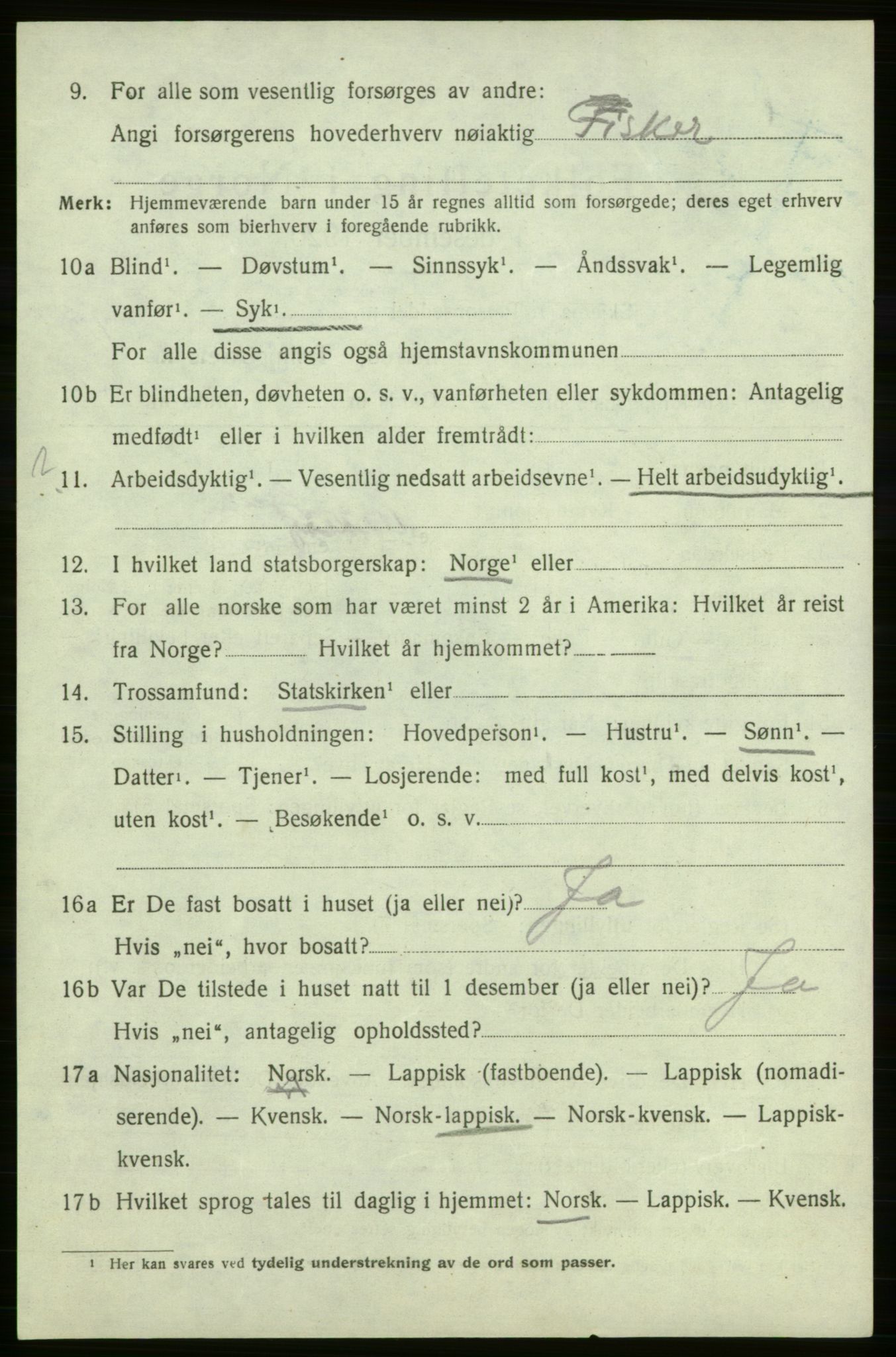 SATØ, Folketelling 1920 for 2018 Måsøy herred, 1920, s. 2041