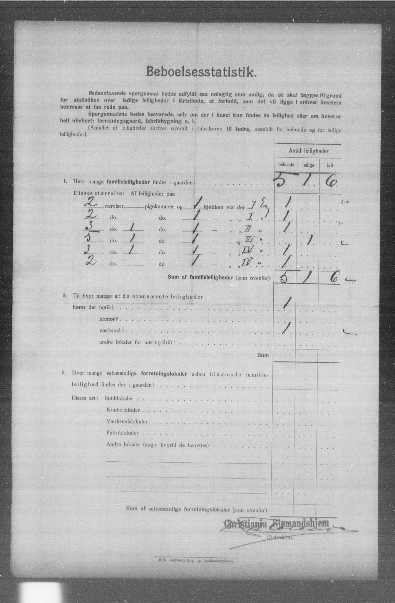 OBA, Kommunal folketelling 31.12.1904 for Kristiania kjøpstad, 1904, s. 13310