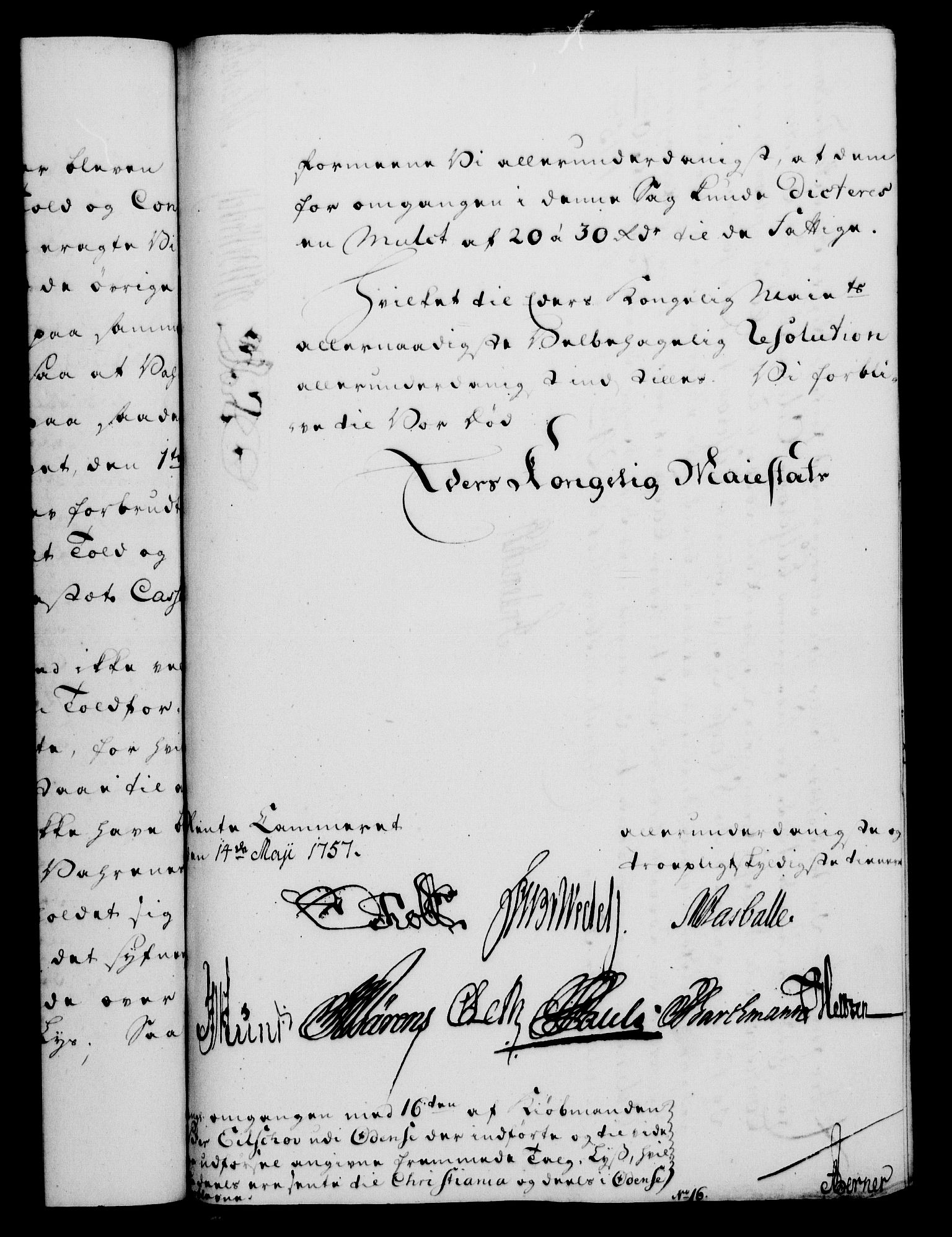 Rentekammeret, Kammerkanselliet, AV/RA-EA-3111/G/Gf/Gfa/L0039: Norsk relasjons- og resolusjonsprotokoll (merket RK 52.39), 1757, s. 369