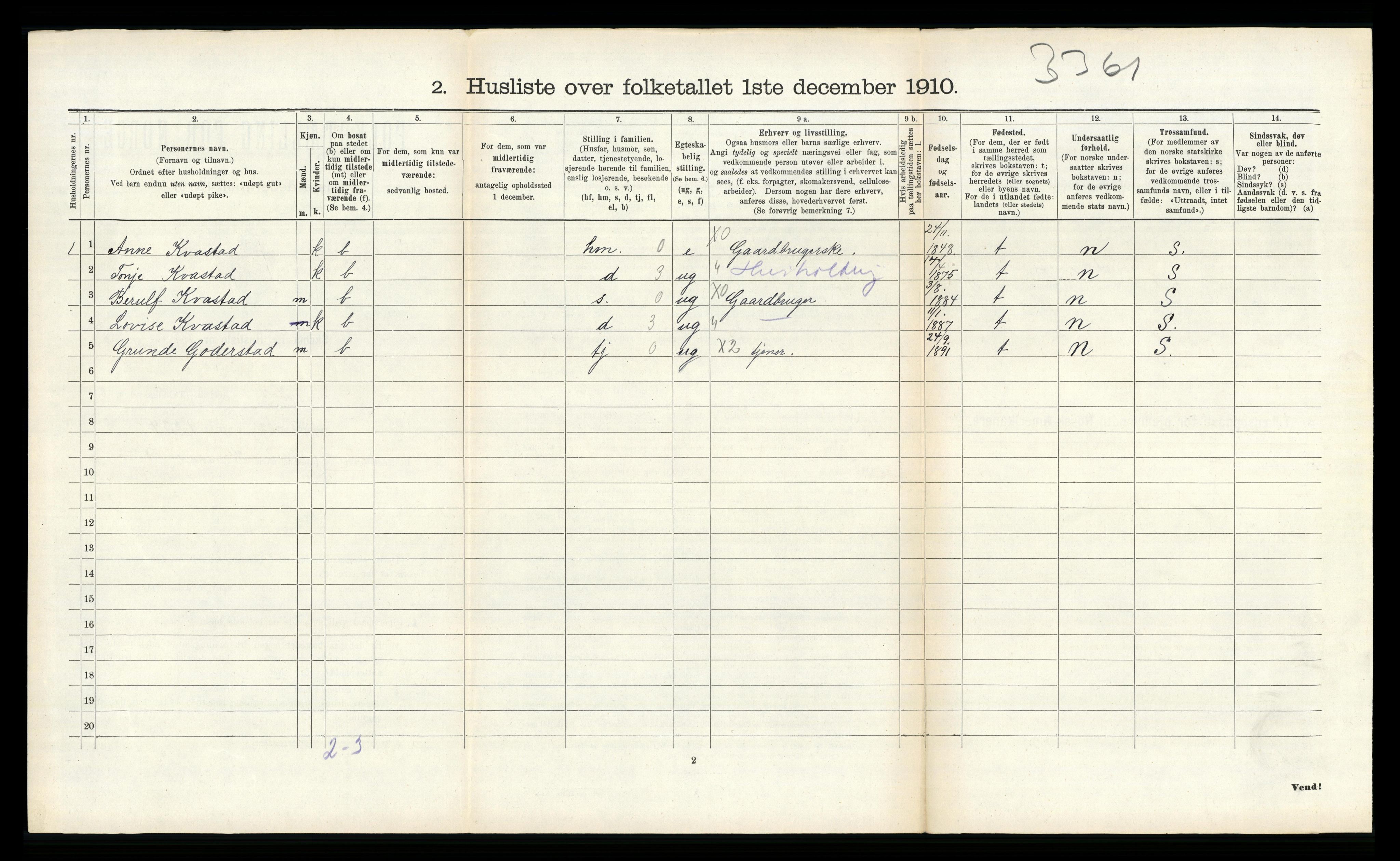 RA, Folketelling 1910 for 0914 Holt herred, 1910, s. 955