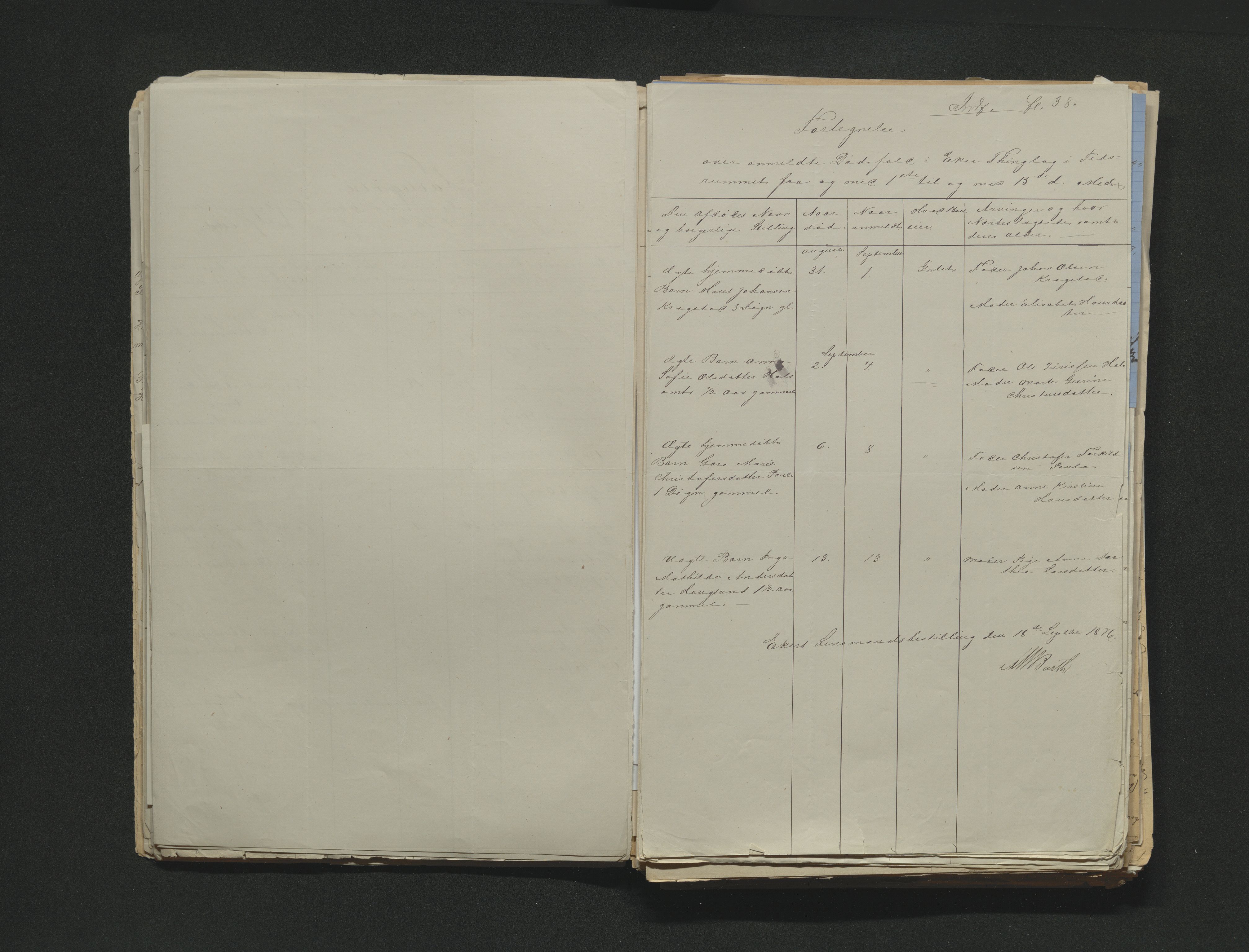 Eiker, Modum og Sigdal sorenskriveri, AV/SAKO-A-123/H/Ha/Hab/L0014: Dødsfallsmeldinger, 1874-1877, s. 391