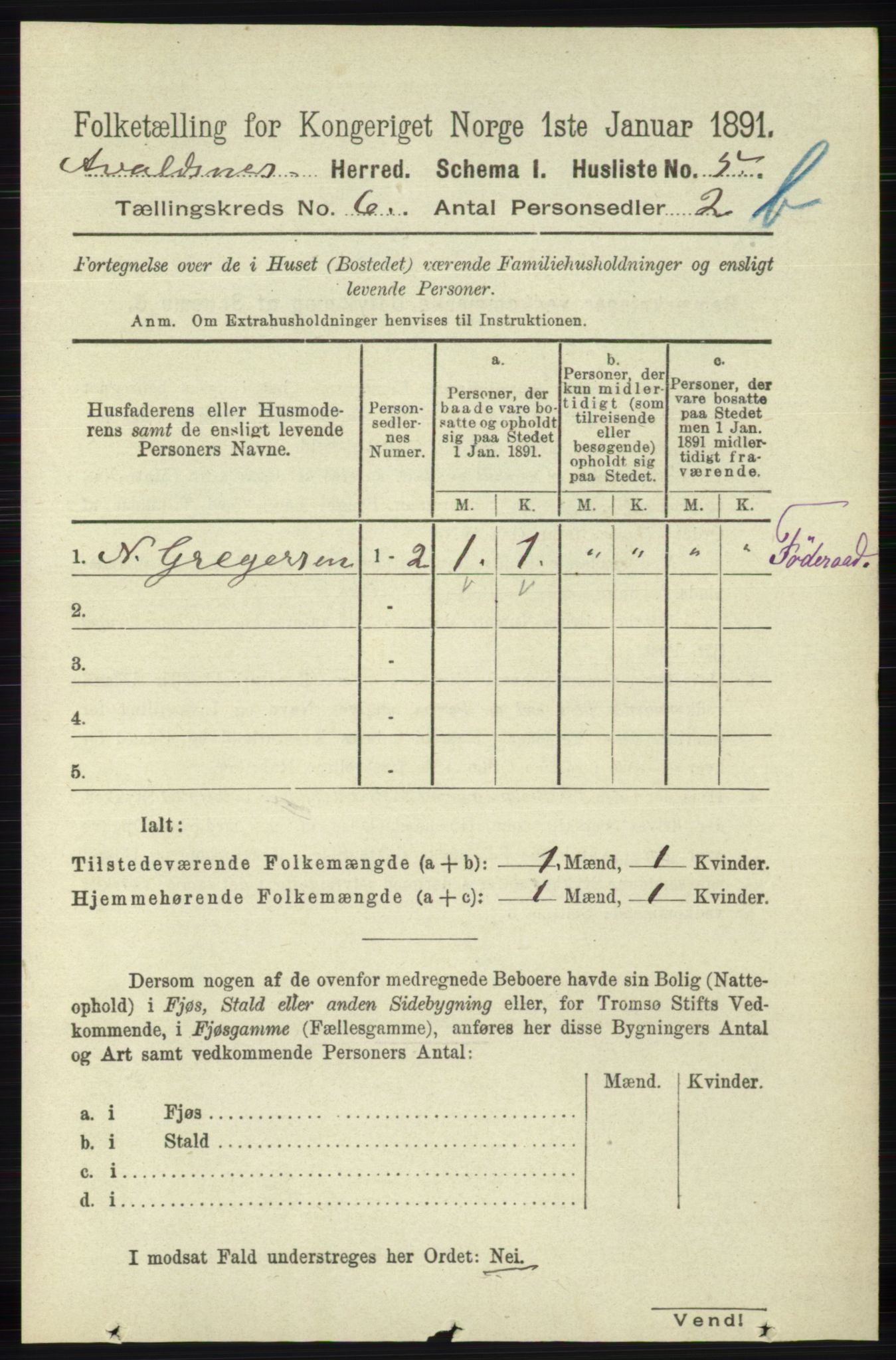 RA, Folketelling 1891 for 1147 Avaldsnes herred, 1891, s. 3173