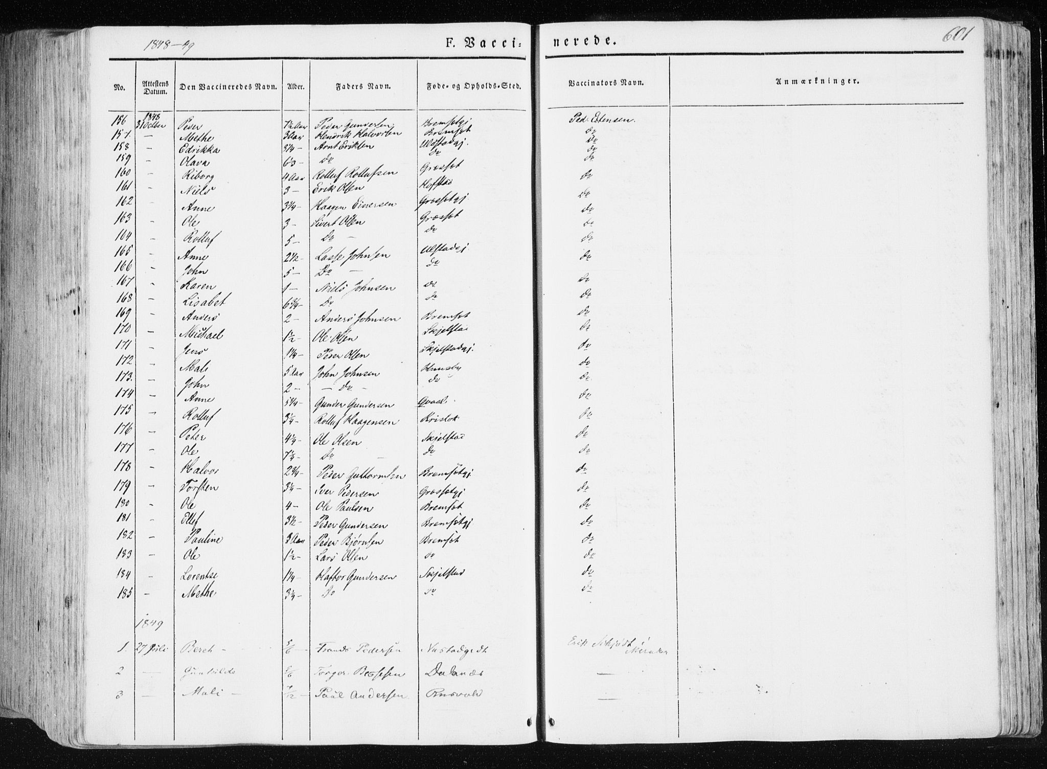 Ministerialprotokoller, klokkerbøker og fødselsregistre - Nord-Trøndelag, AV/SAT-A-1458/709/L0074: Ministerialbok nr. 709A14, 1845-1858, s. 601