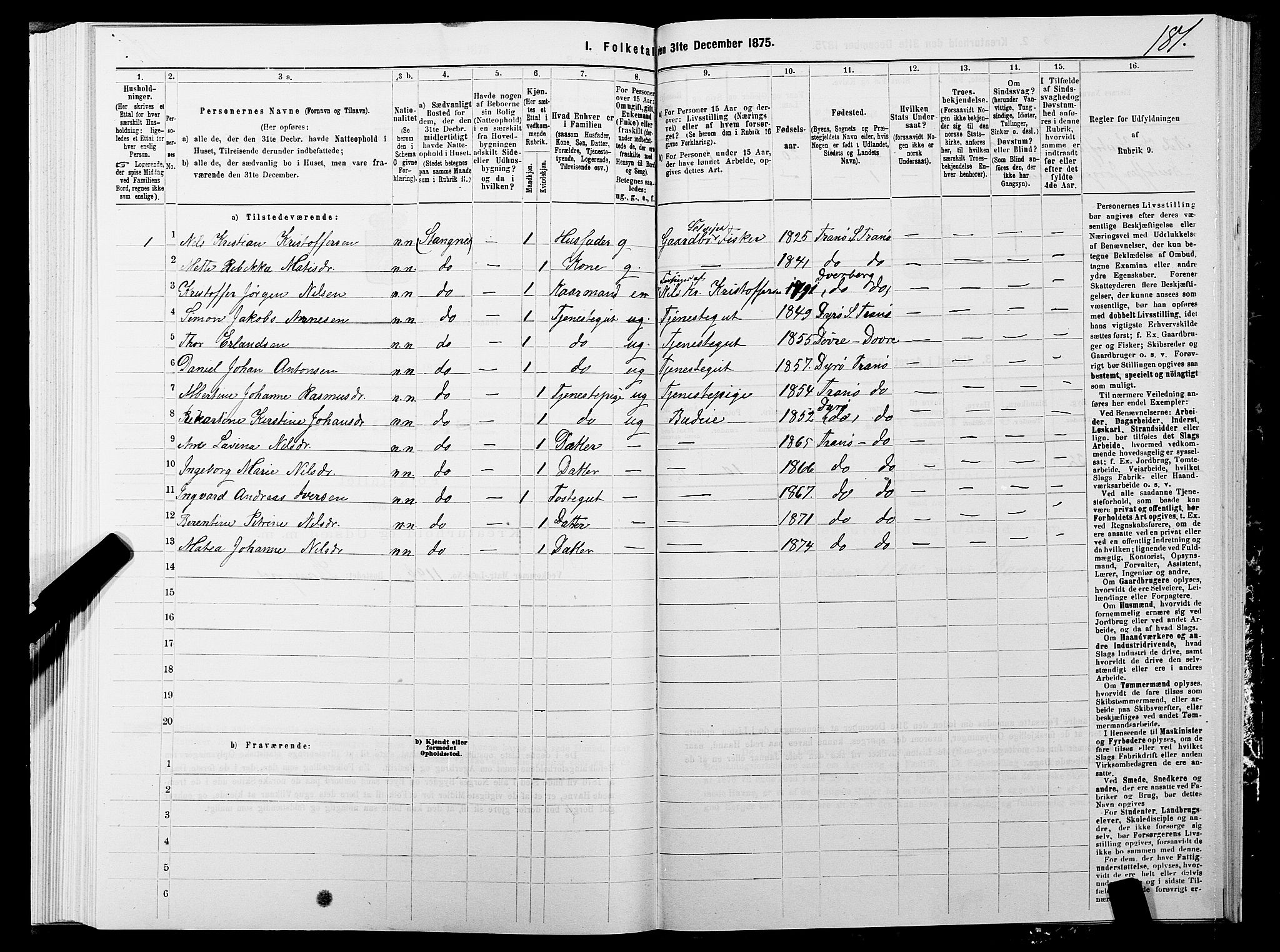 SATØ, Folketelling 1875 for 1927P Tranøy prestegjeld, 1875, s. 4181