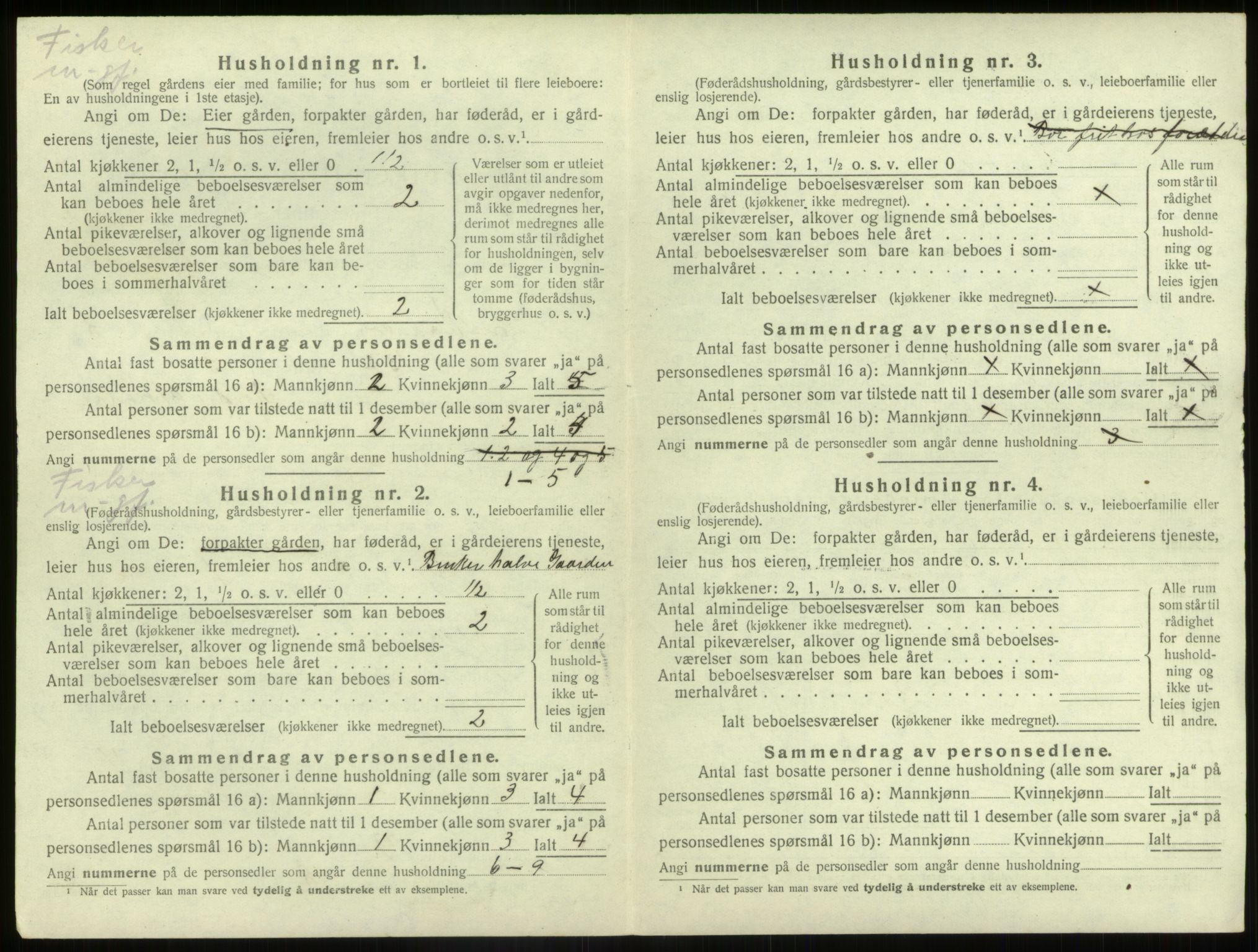 SAB, Folketelling 1920 for 1439 Sør-Vågsøy herred, 1920, s. 160