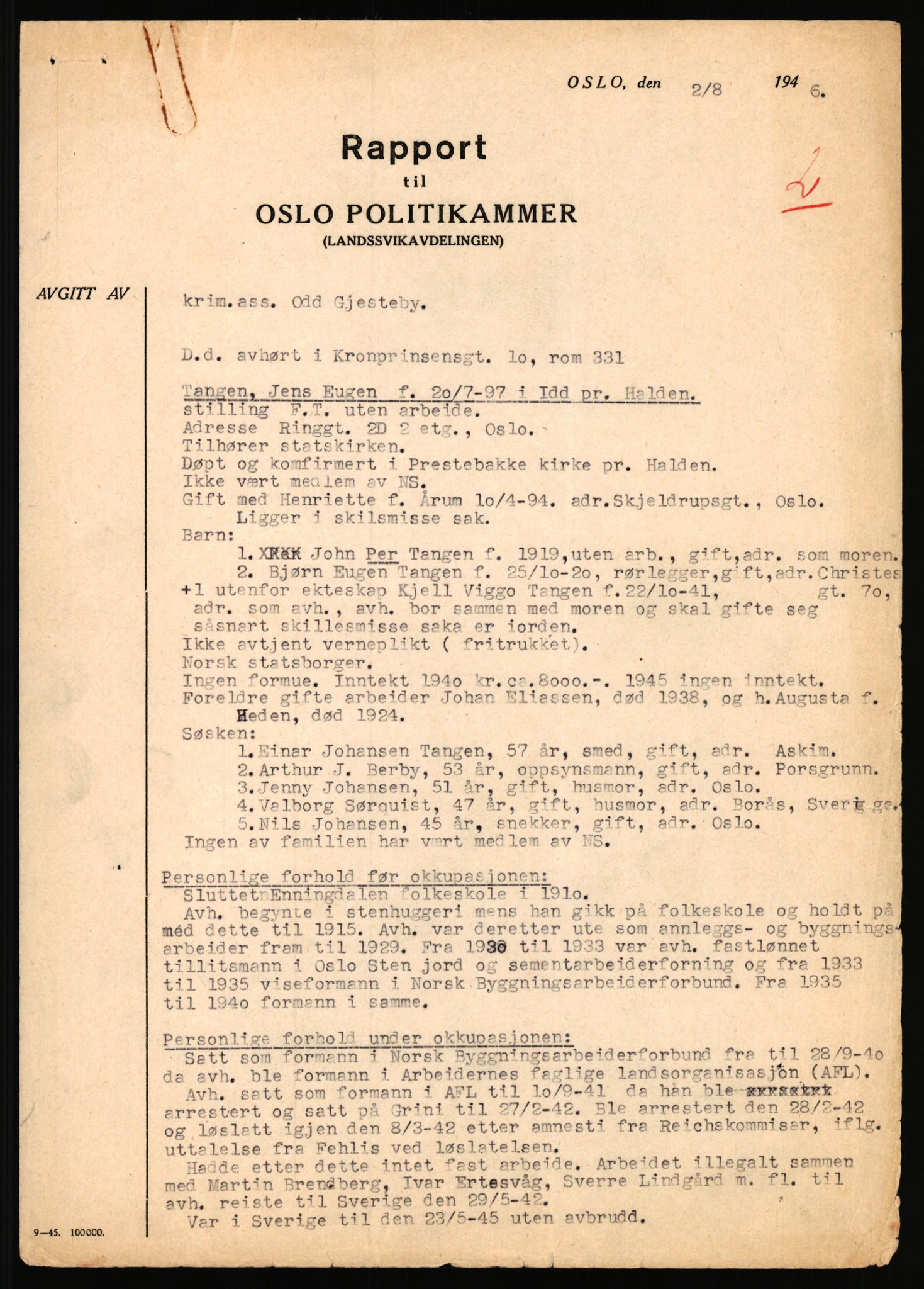 Landssvikarkivet, Oslo politikammer, RA/S-3138-01/D/Da/L1026/0002: Dommer, dnr. 4168 - 4170 / Dnr. 4169, 1945-1948, s. 13