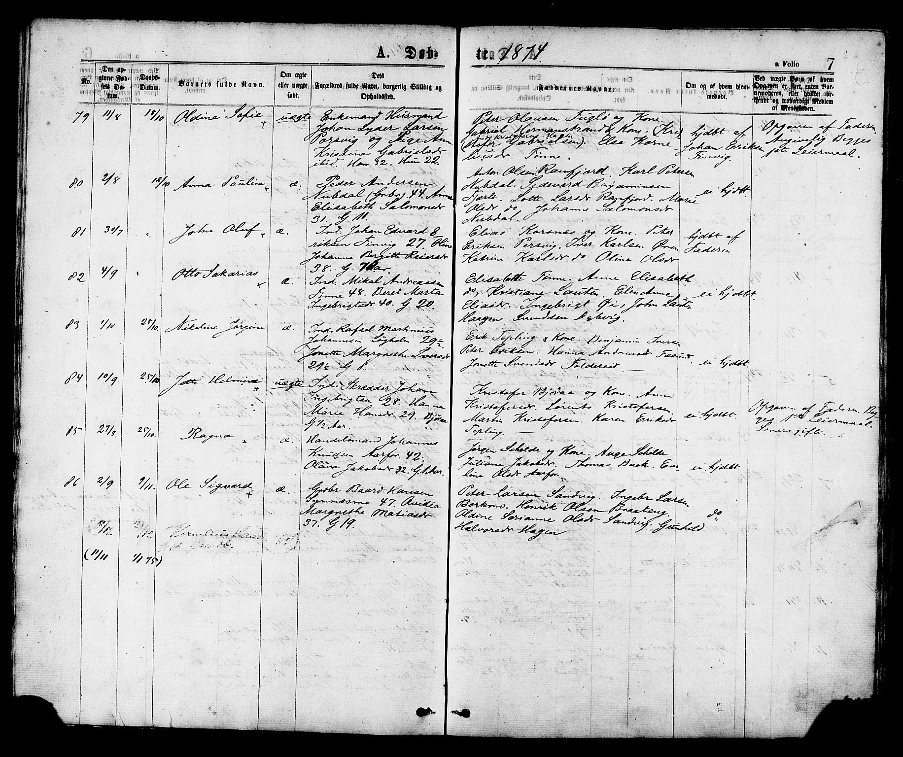 Ministerialprotokoller, klokkerbøker og fødselsregistre - Nord-Trøndelag, SAT/A-1458/780/L0642: Ministerialbok nr. 780A07 /1, 1874-1885, s. 7
