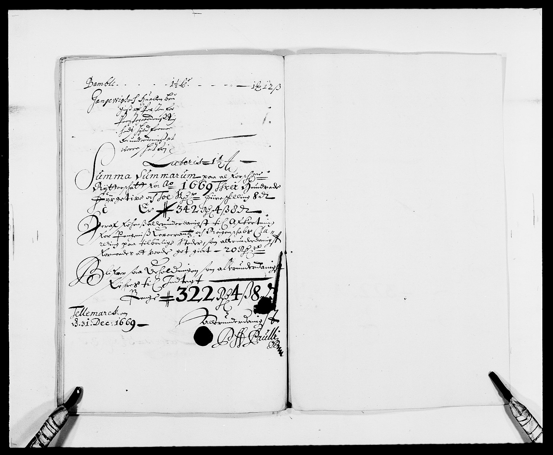 Rentekammeret inntil 1814, Reviderte regnskaper, Fogderegnskap, RA/EA-4092/R35/L2058: Fogderegnskap Øvre og Nedre Telemark, 1668-1670, s. 110