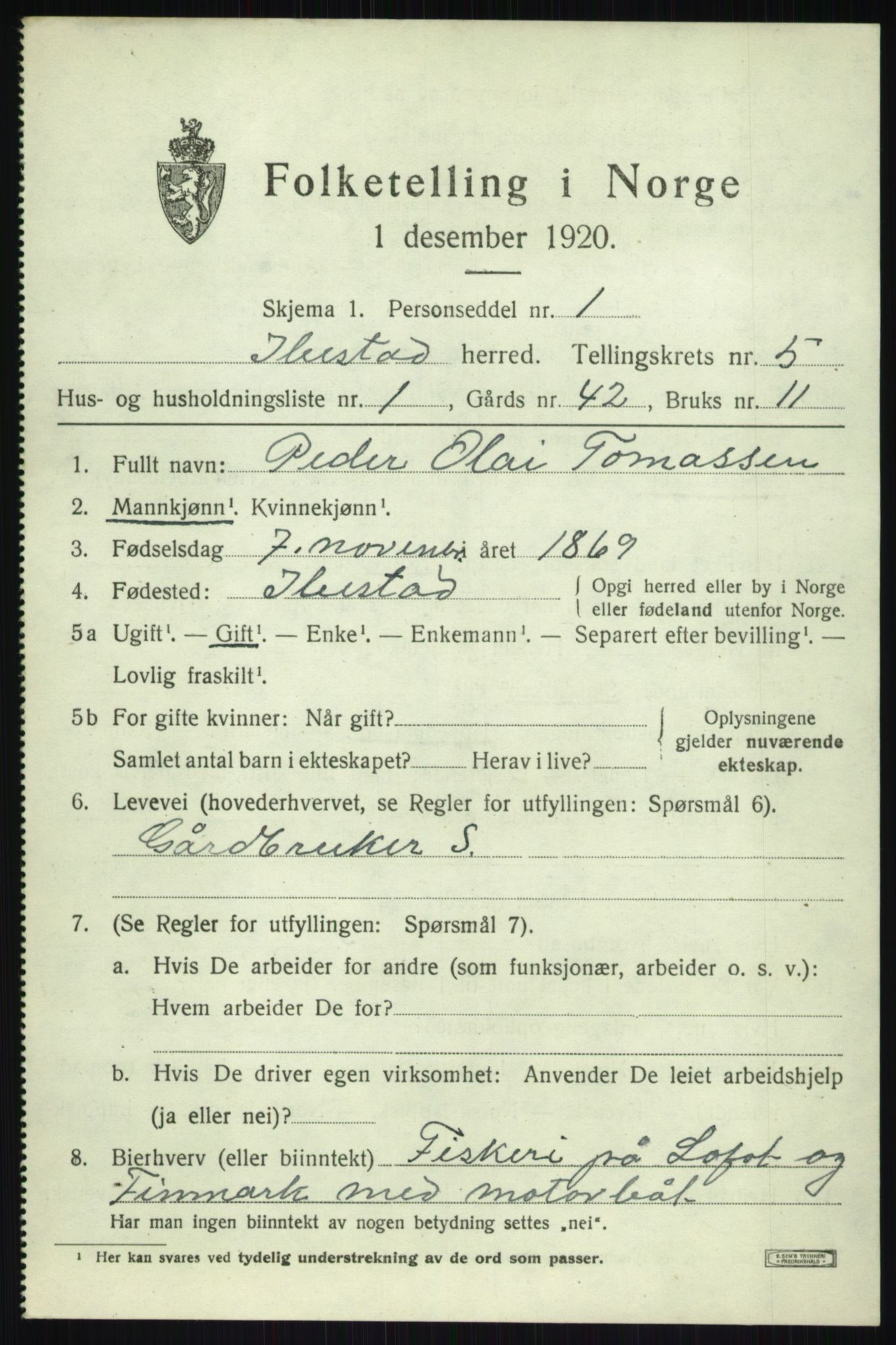SATØ, Folketelling 1920 for 1917 Ibestad herred, 1920, s. 3498