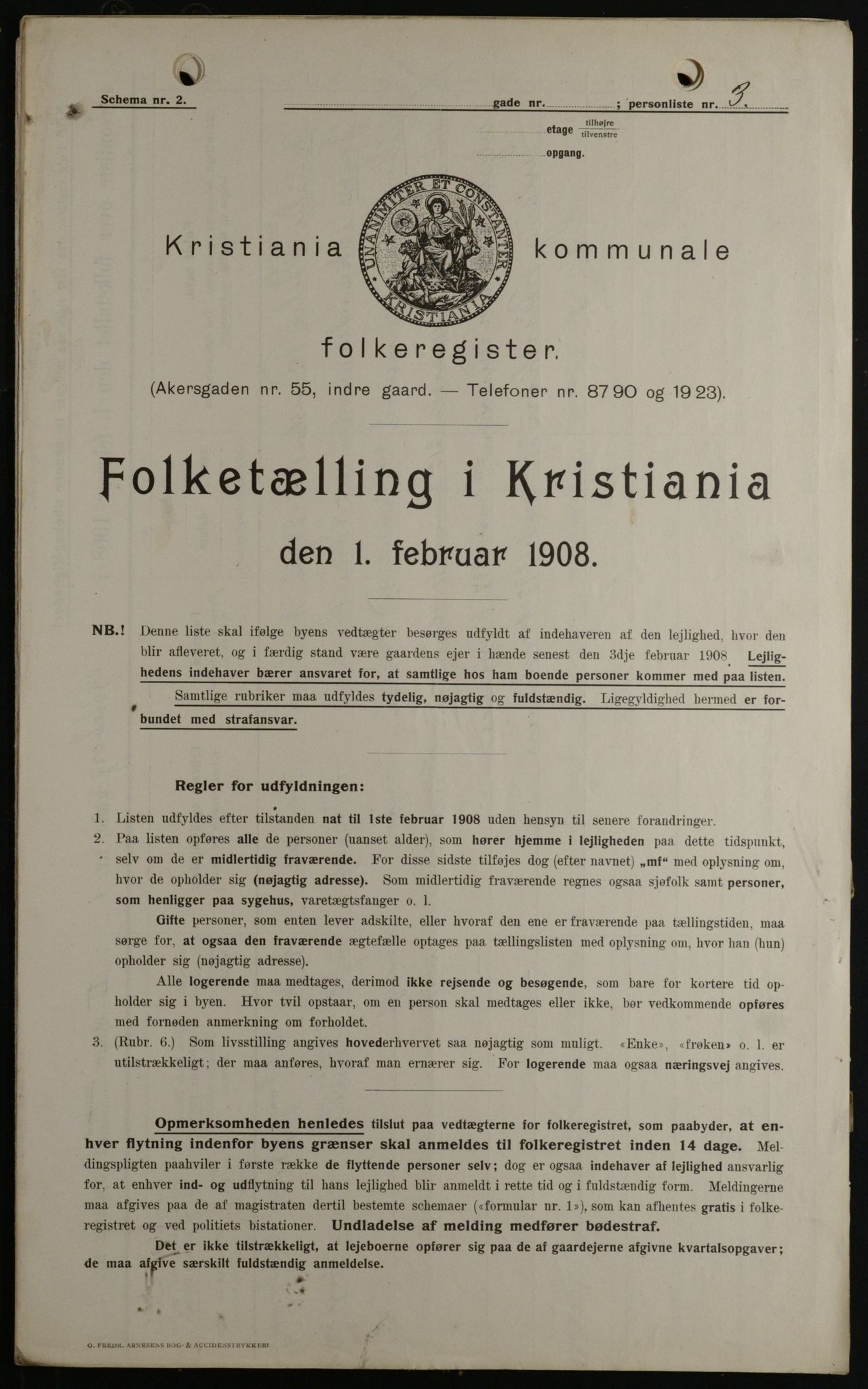 OBA, Kommunal folketelling 1.2.1908 for Kristiania kjøpstad, 1908, s. 29535