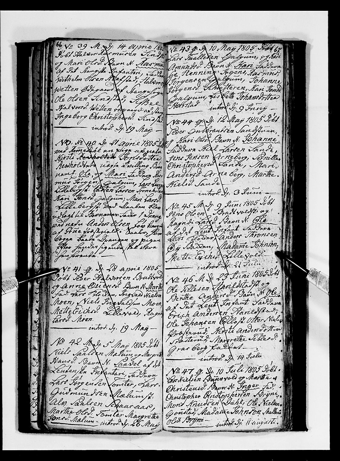 Romedal prestekontor, AV/SAH-PREST-004/L/L0003: Klokkerbok nr. 3, 1801-1806, s. 66-67