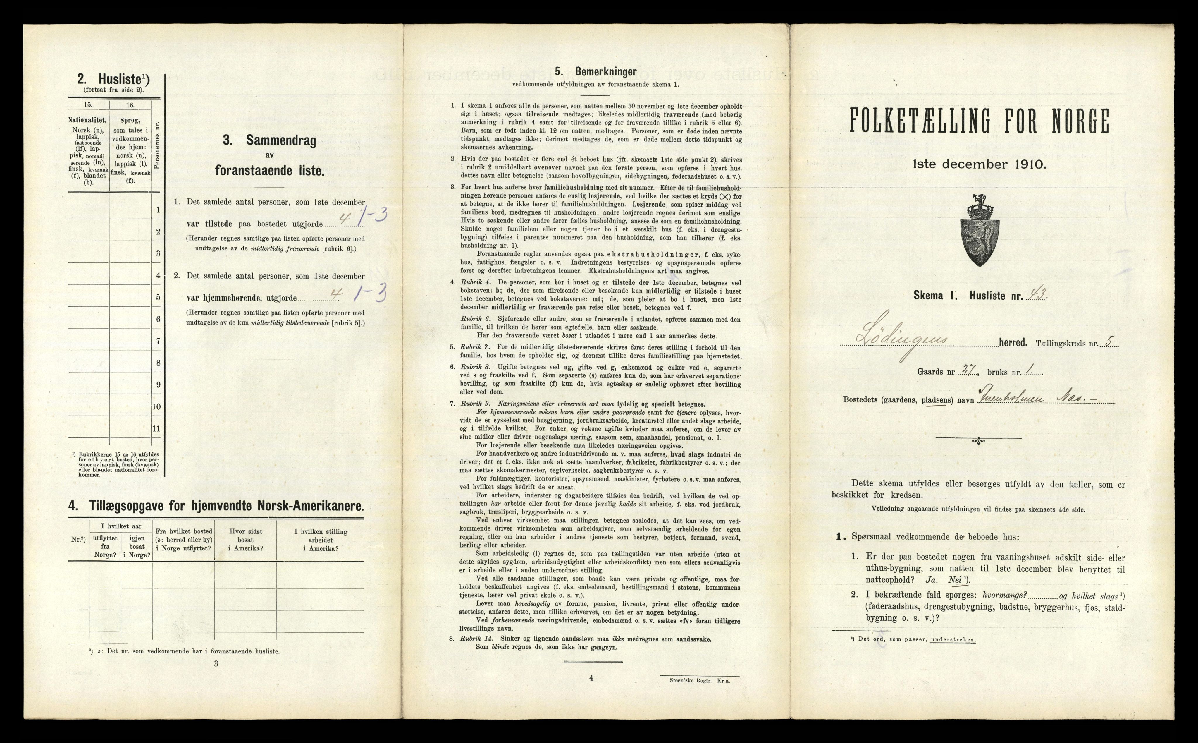 RA, Folketelling 1910 for 1851 Lødingen herred, 1910, s. 465