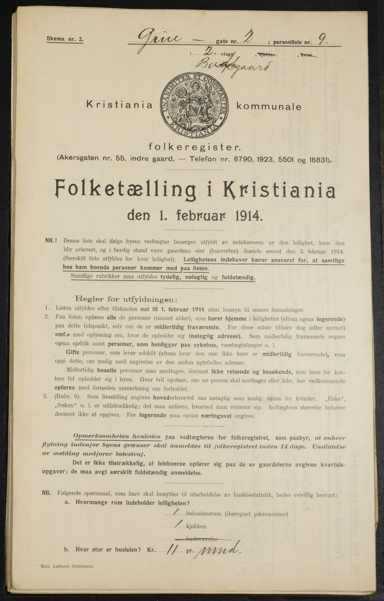 OBA, Kommunal folketelling 1.2.1914 for Kristiania, 1914, s. 30353