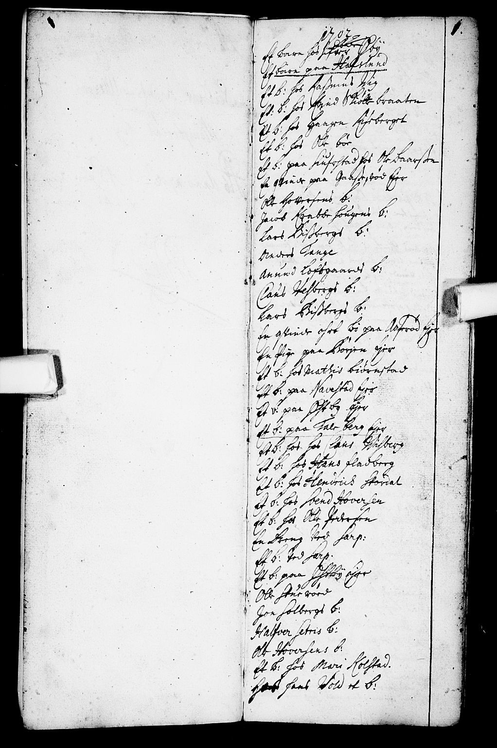 Skjeberg prestekontor Kirkebøker, SAO/A-10923/F/Fa/L0001: Ministerialbok nr. I 1, 1702-1725, s. 1