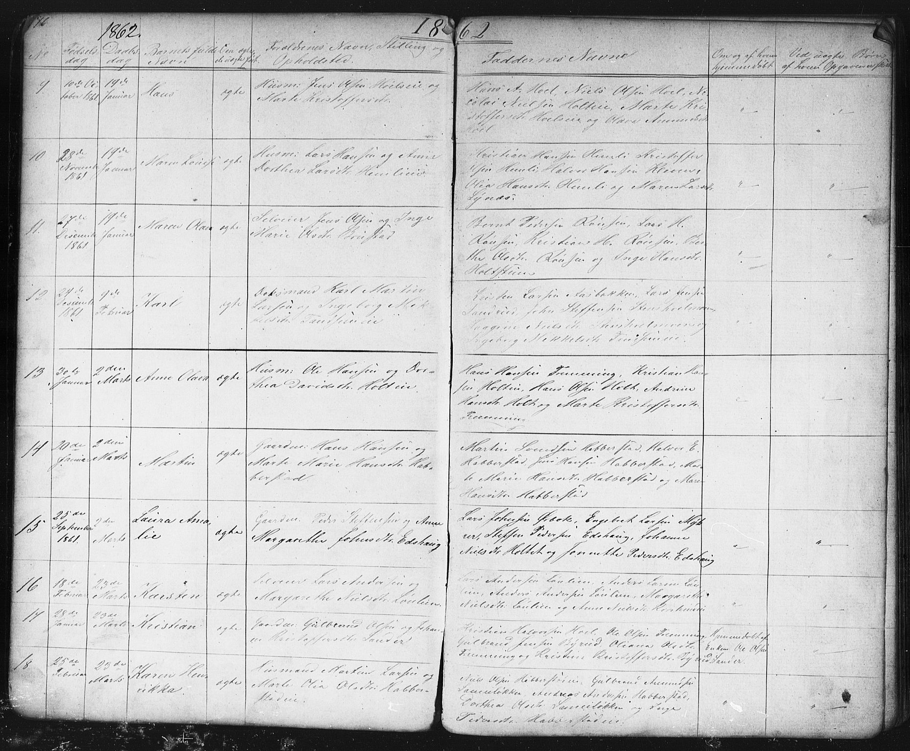 Eidsvoll prestekontor Kirkebøker, AV/SAO-A-10888/G/Gb/L0001: Klokkerbok nr. II 1, 1861-1877, s. 16-17