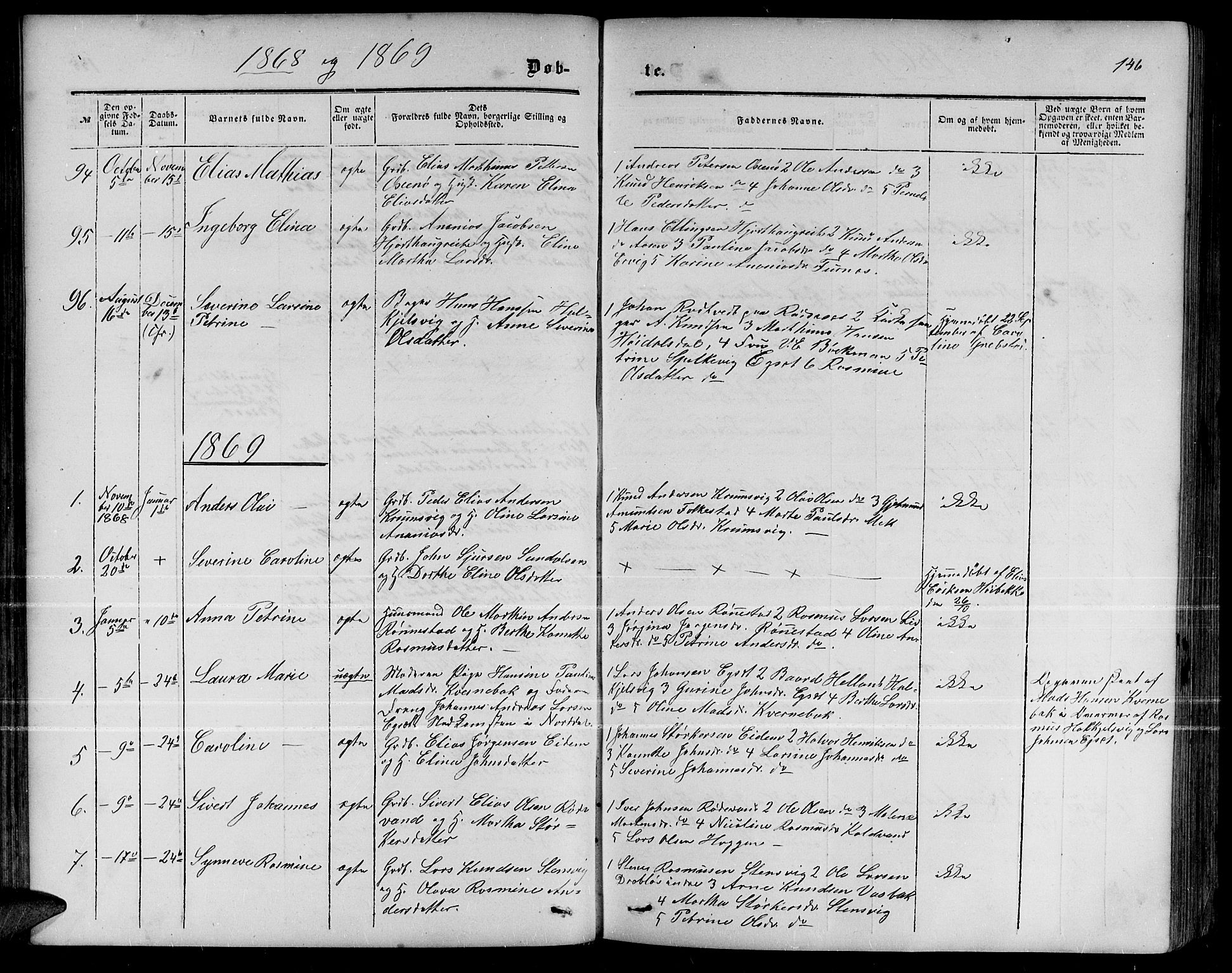 Ministerialprotokoller, klokkerbøker og fødselsregistre - Møre og Romsdal, AV/SAT-A-1454/511/L0157: Klokkerbok nr. 511C03, 1864-1884, s. 146