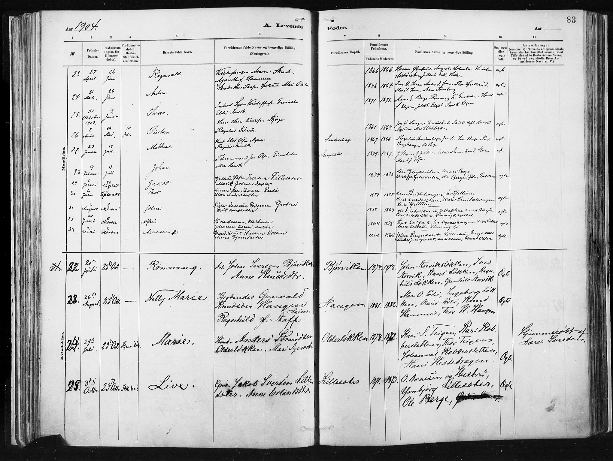 Vågå prestekontor, AV/SAH-PREST-076/H/Ha/Haa/L0009: Ministerialbok nr. 9, 1886-1904, s. 83