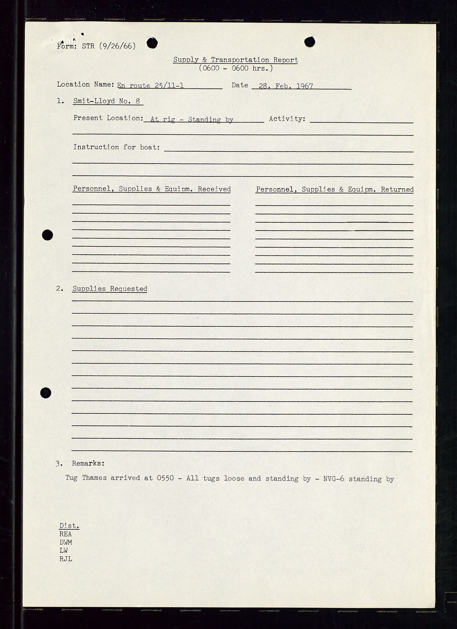 Pa 1512 - Esso Exploration and Production Norway Inc., AV/SAST-A-101917/E/Ea/L0011: Well 25/11-1, 1966-1967, s. 615