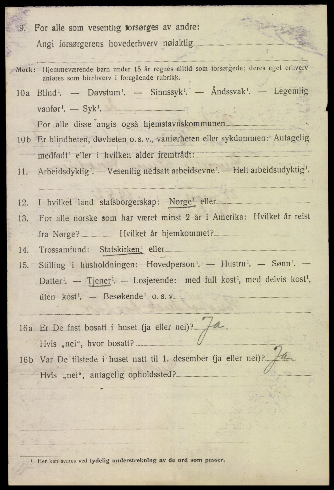 SAK, Folketelling 1920 for 0928 Birkenes herred, 1920, s. 4274