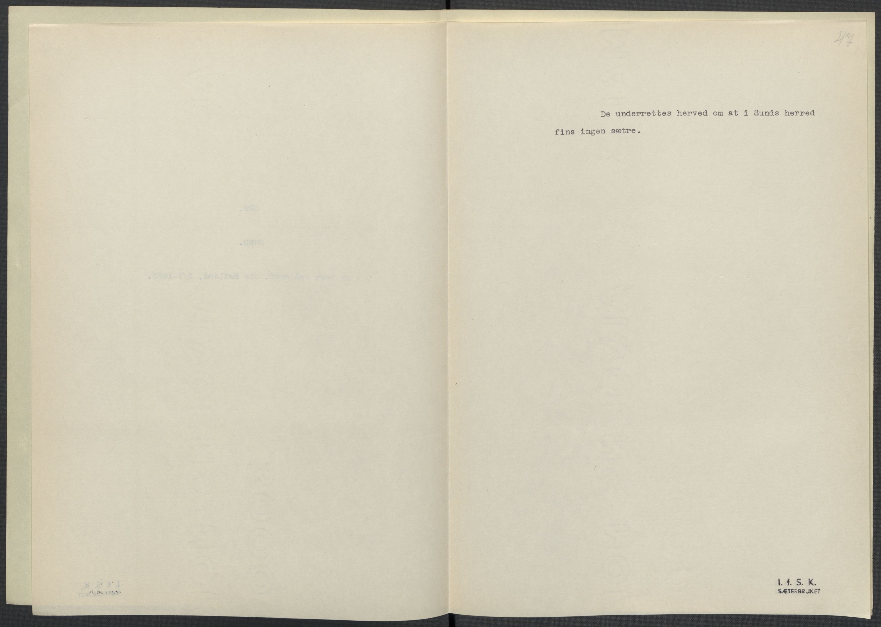 Instituttet for sammenlignende kulturforskning, AV/RA-PA-0424/F/Fc/L0010/0001: Eske B10: / Hordaland (perm XXV), 1932-1939, s. 47