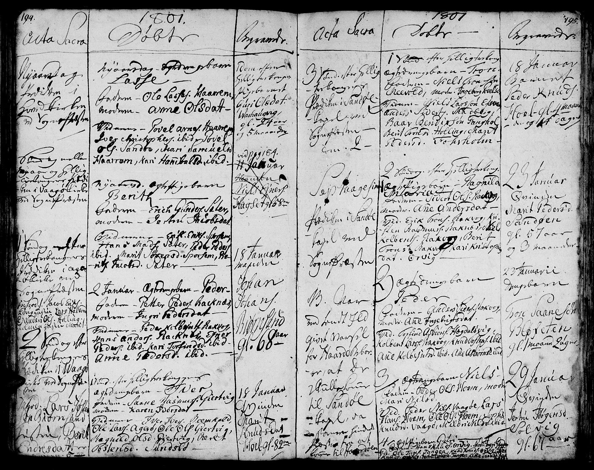 Ministerialprotokoller, klokkerbøker og fødselsregistre - Møre og Romsdal, AV/SAT-A-1454/560/L0717: Ministerialbok nr. 560A01, 1785-1808, s. 194-195