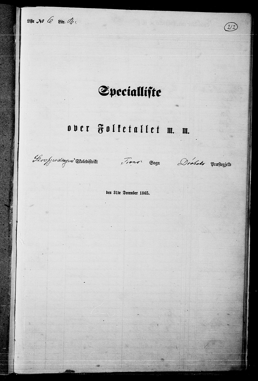 RA, Folketelling 1865 for 0215L Drøbak prestegjeld, Frogn sokn, 1865, s. 66