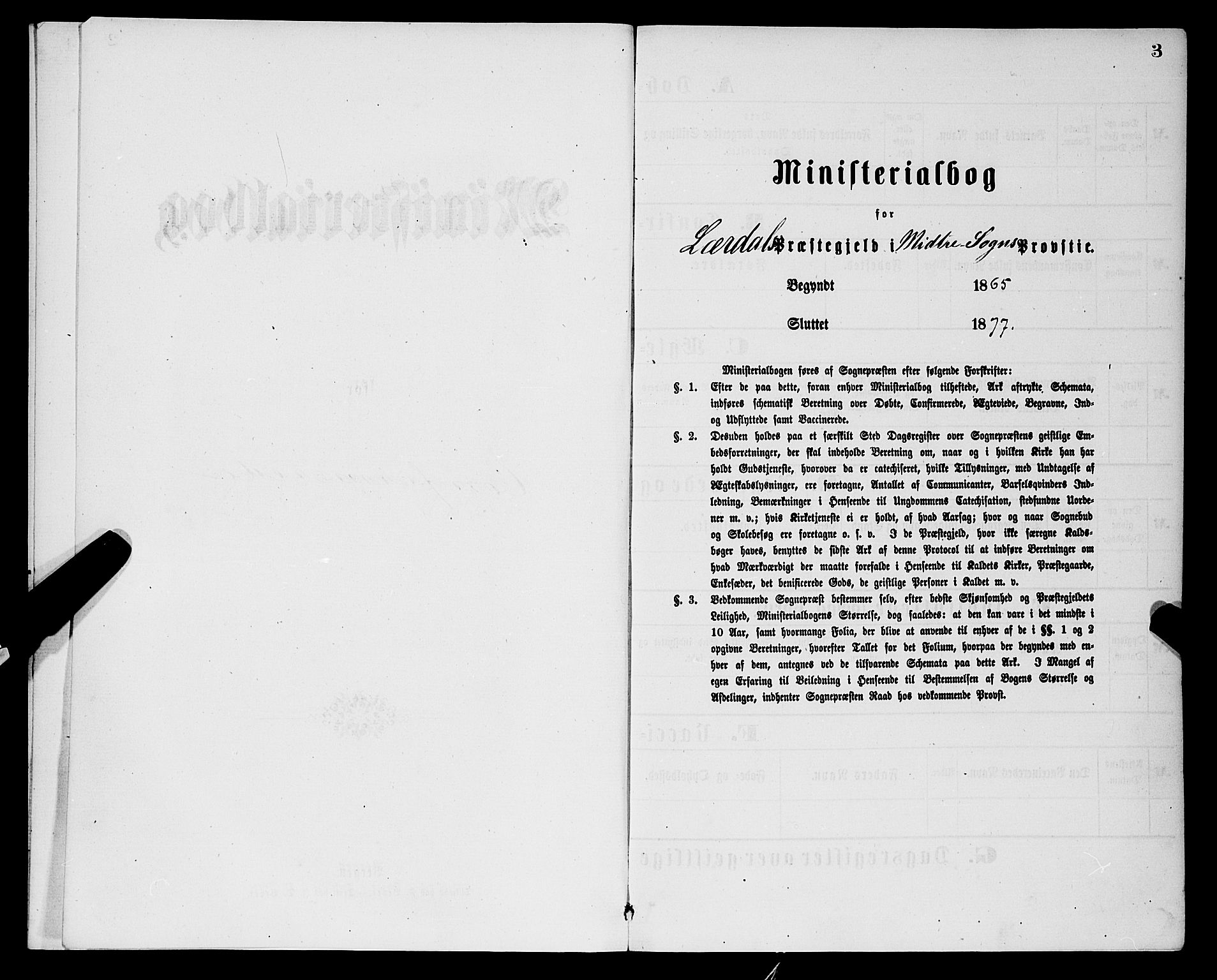 Lærdal sokneprestembete, SAB/A-81201: Ministerialbok nr.  A 14, 1865-1877, s. 3