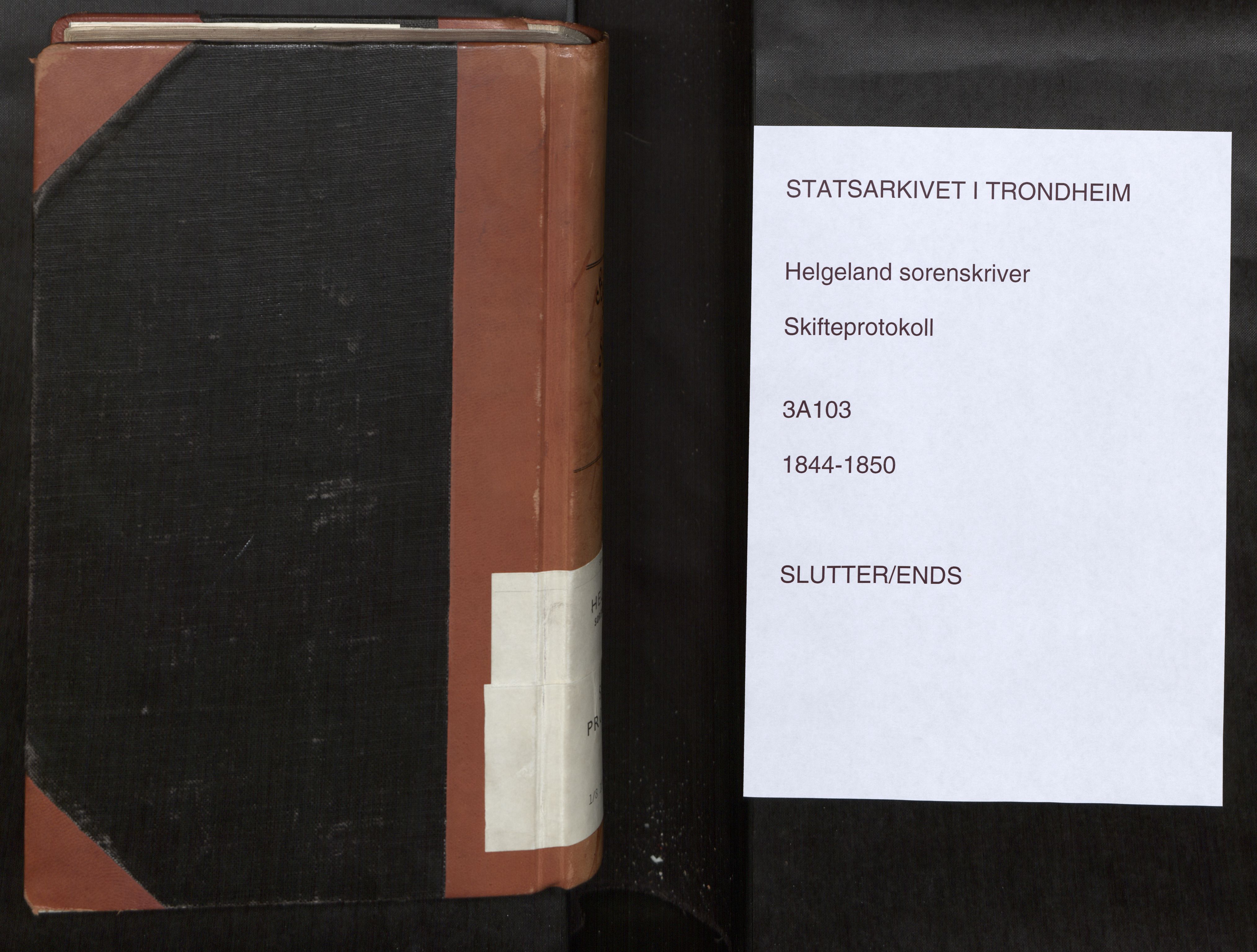 Helgeland sorenskriveri, SAT/A-0004/3/3A/L0103: Skifteprotokoll 48, 1844-1850