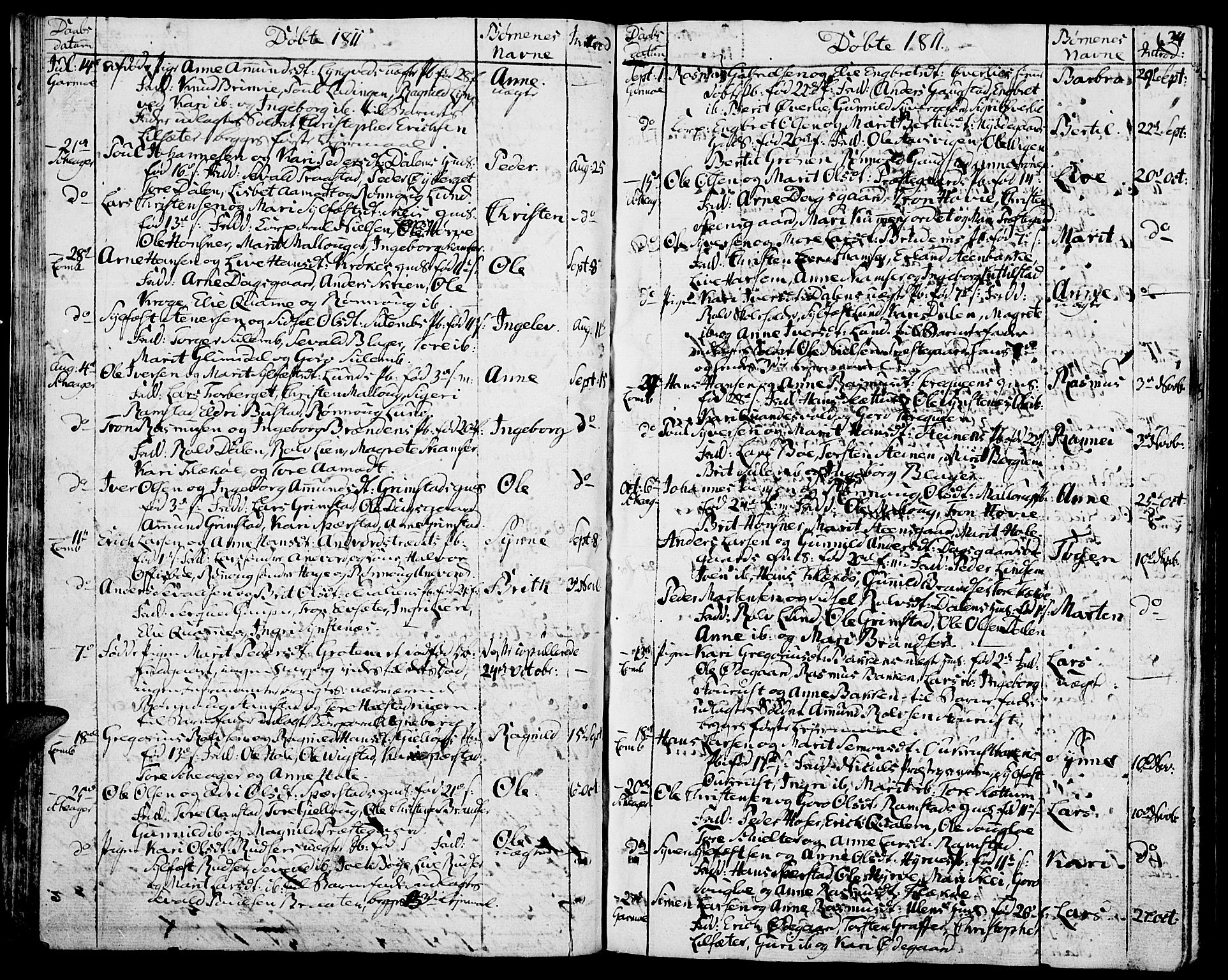 Lom prestekontor, AV/SAH-PREST-070/K/L0003: Ministerialbok nr. 3, 1801-1825, s. 34