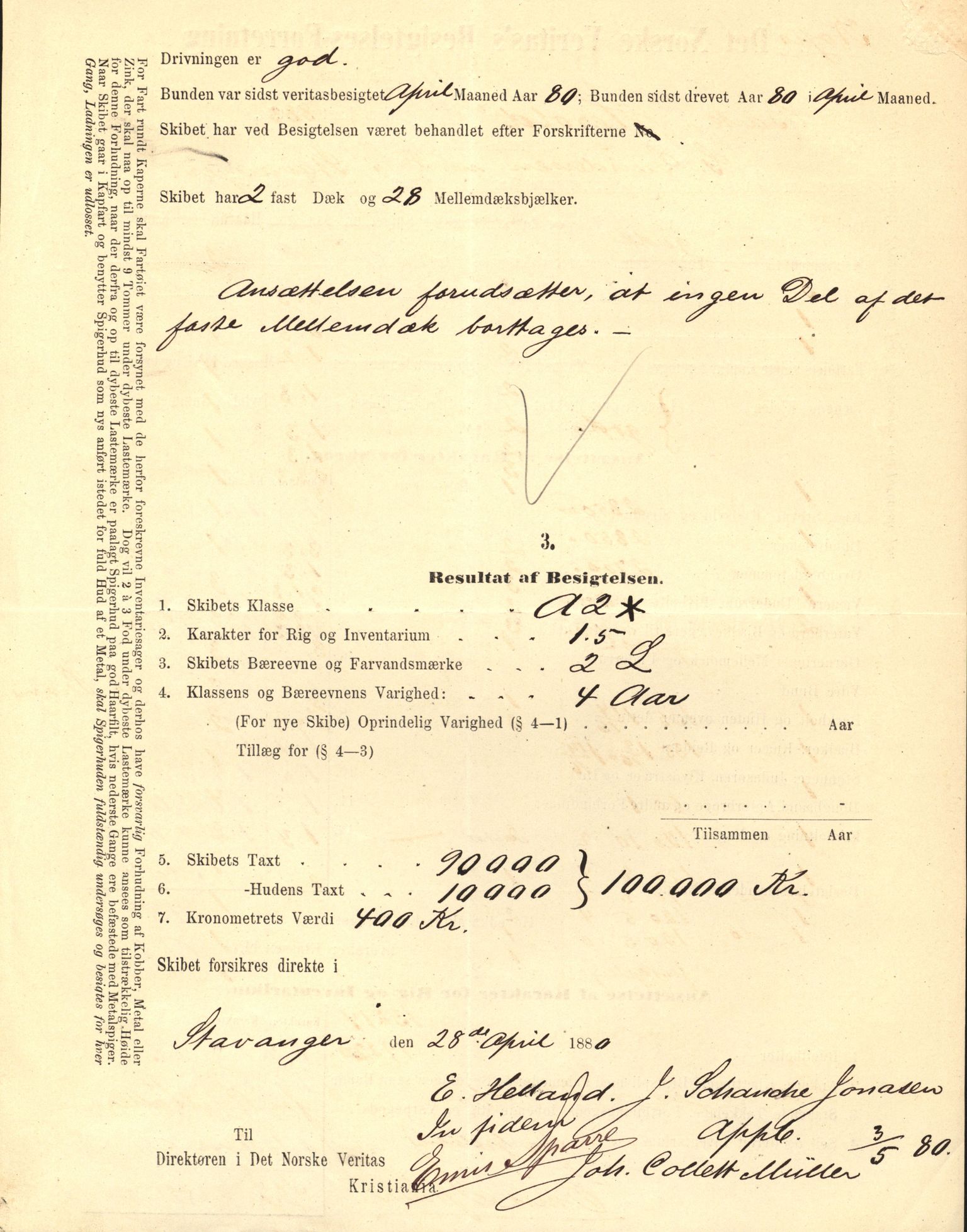 Pa 63 - Østlandske skibsassuranceforening, VEMU/A-1079/G/Ga/L0016/0009: Havaridokumenter / Carl Johan, Inga, Herold, Catharina, Catherine, 1883, s. 14