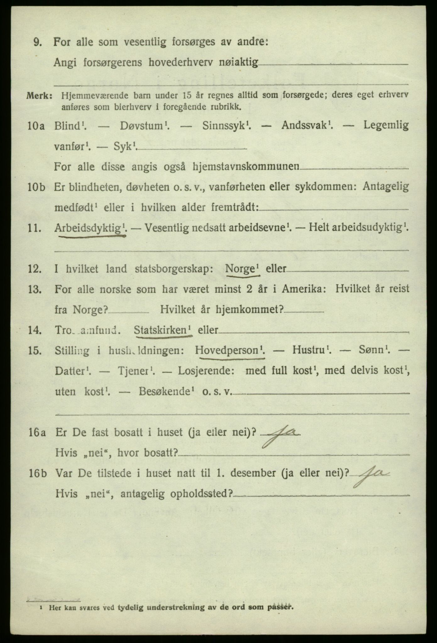 SAB, Folketelling 1920 for 1250 Haus herred, 1920, s. 1706