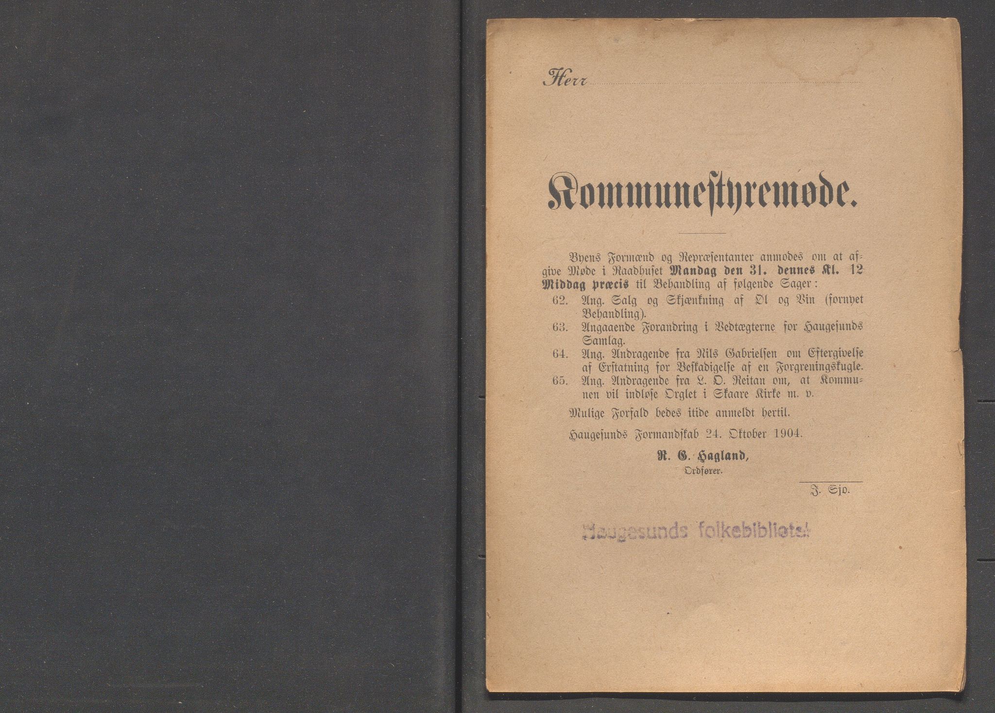 Haugesund kommune - Formannskapet og Bystyret, IKAR/A-740/A/Abb/L0001: Bystyreforhandlinger, 1889-1907, s. 530
