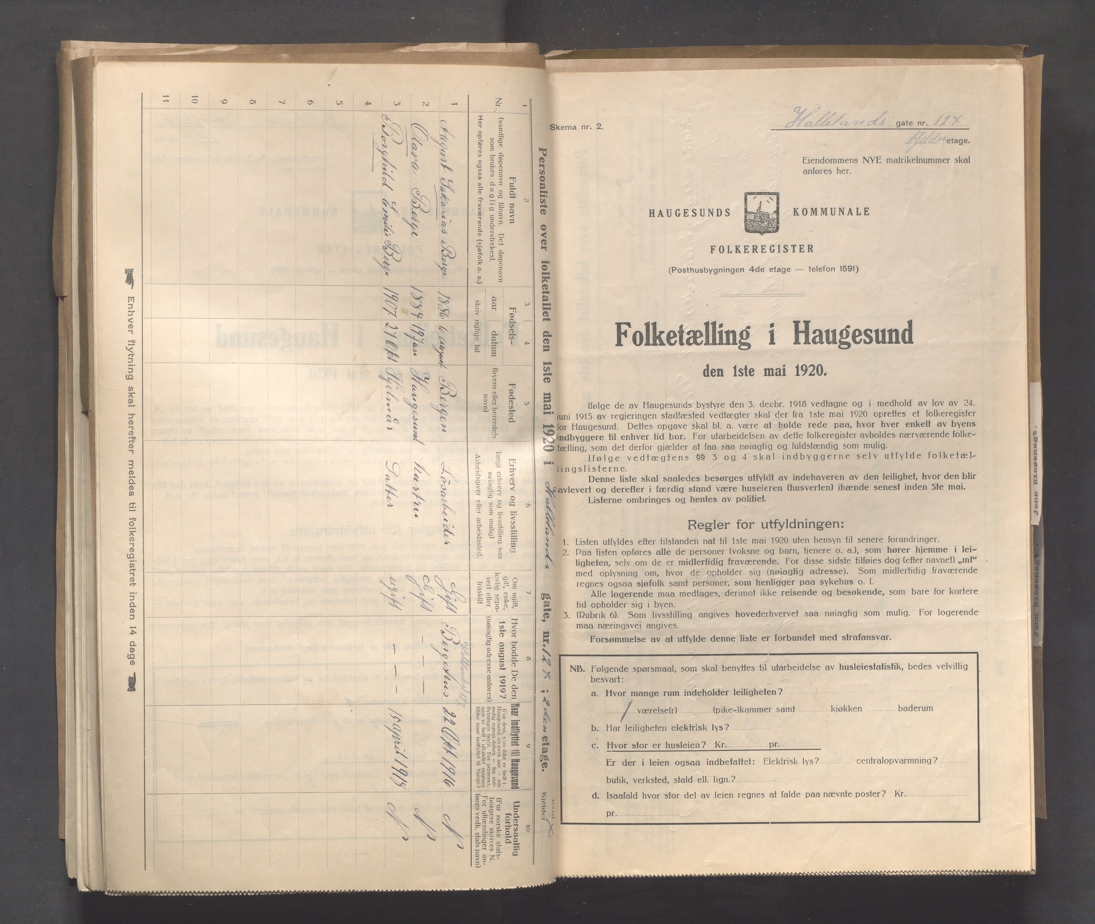 IKAR, Kommunal folketelling 1.5.1920 for Haugesund, 1920, s. 6394