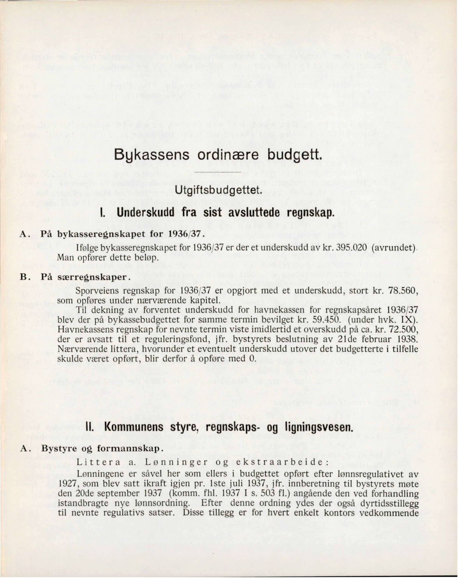 Bergen kommune. Formannskapet, BBA/A-0003/Ad/L0137: Bergens Kommuneforhandlinger, bind II, 1938