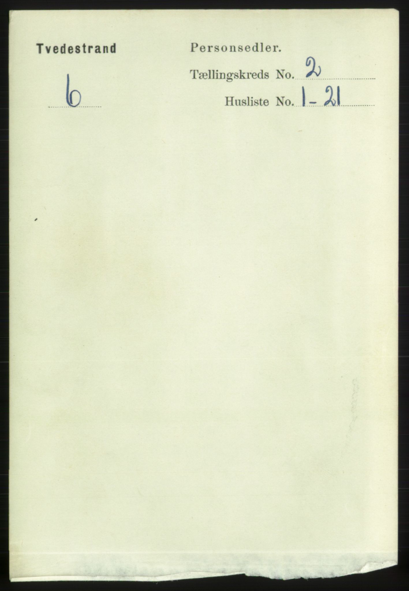 RA, Folketelling 1891 for 0902 Tvedestrand ladested, 1891, s. 1355