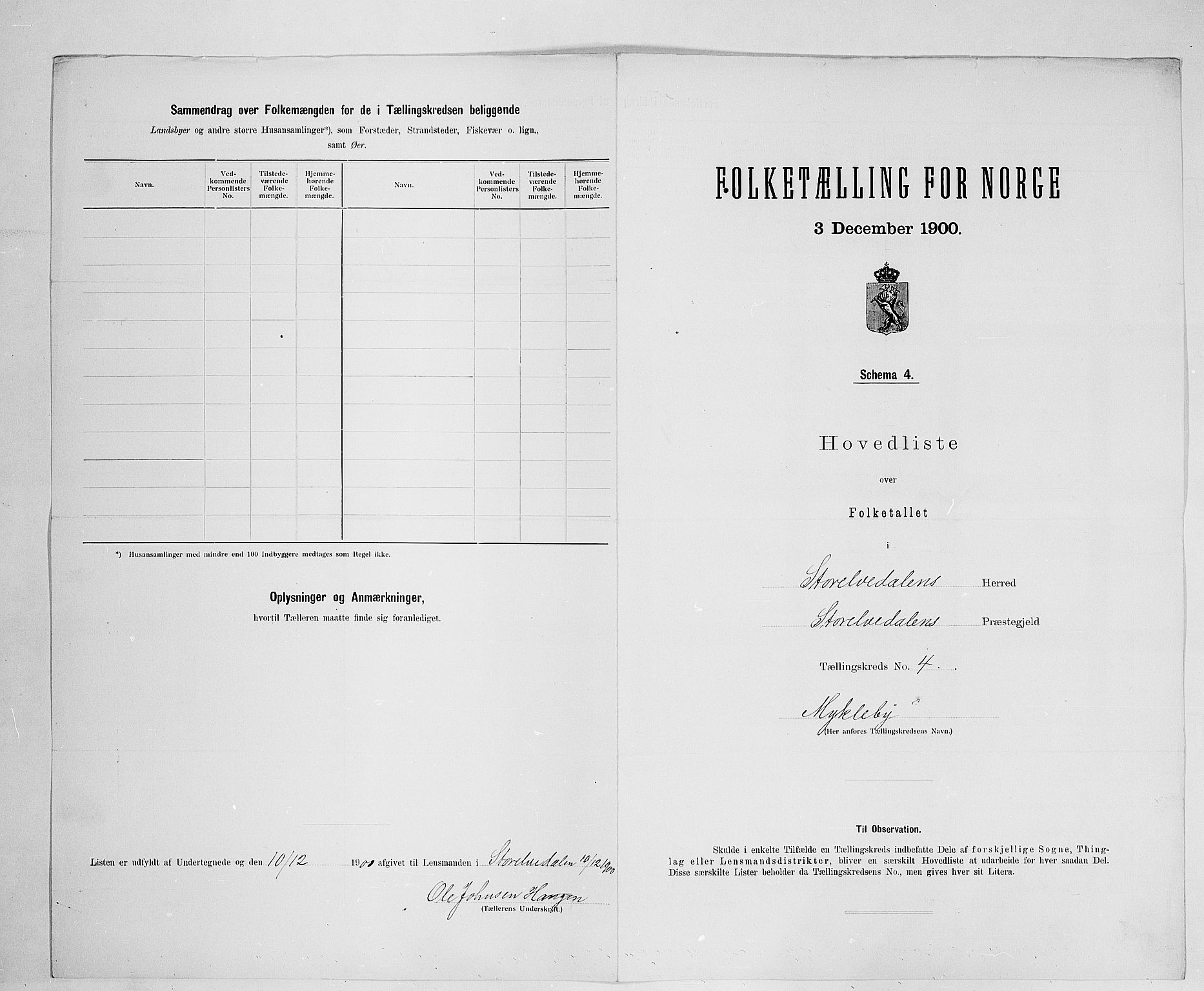 SAH, Folketelling 1900 for 0430 Stor-Elvdal herred, 1900, s. 23