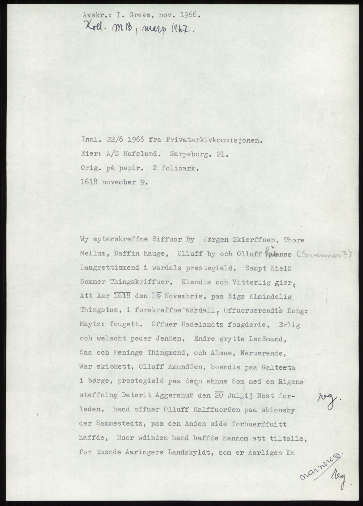 Samlinger til kildeutgivelse, Diplomavskriftsamlingen, AV/RA-EA-4053/H/Ha, s. 208