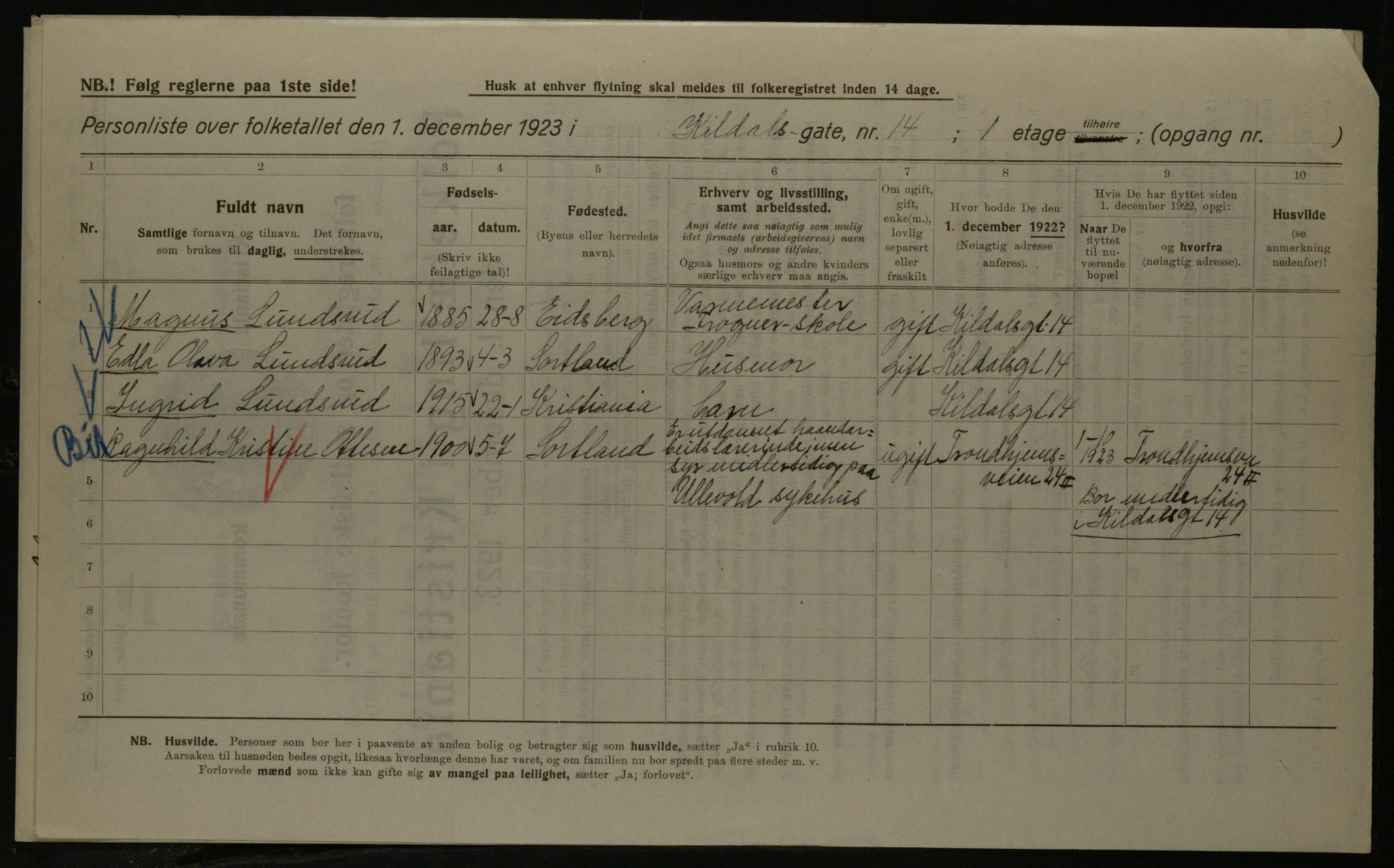 OBA, Kommunal folketelling 1.12.1923 for Kristiania, 1923, s. 83653