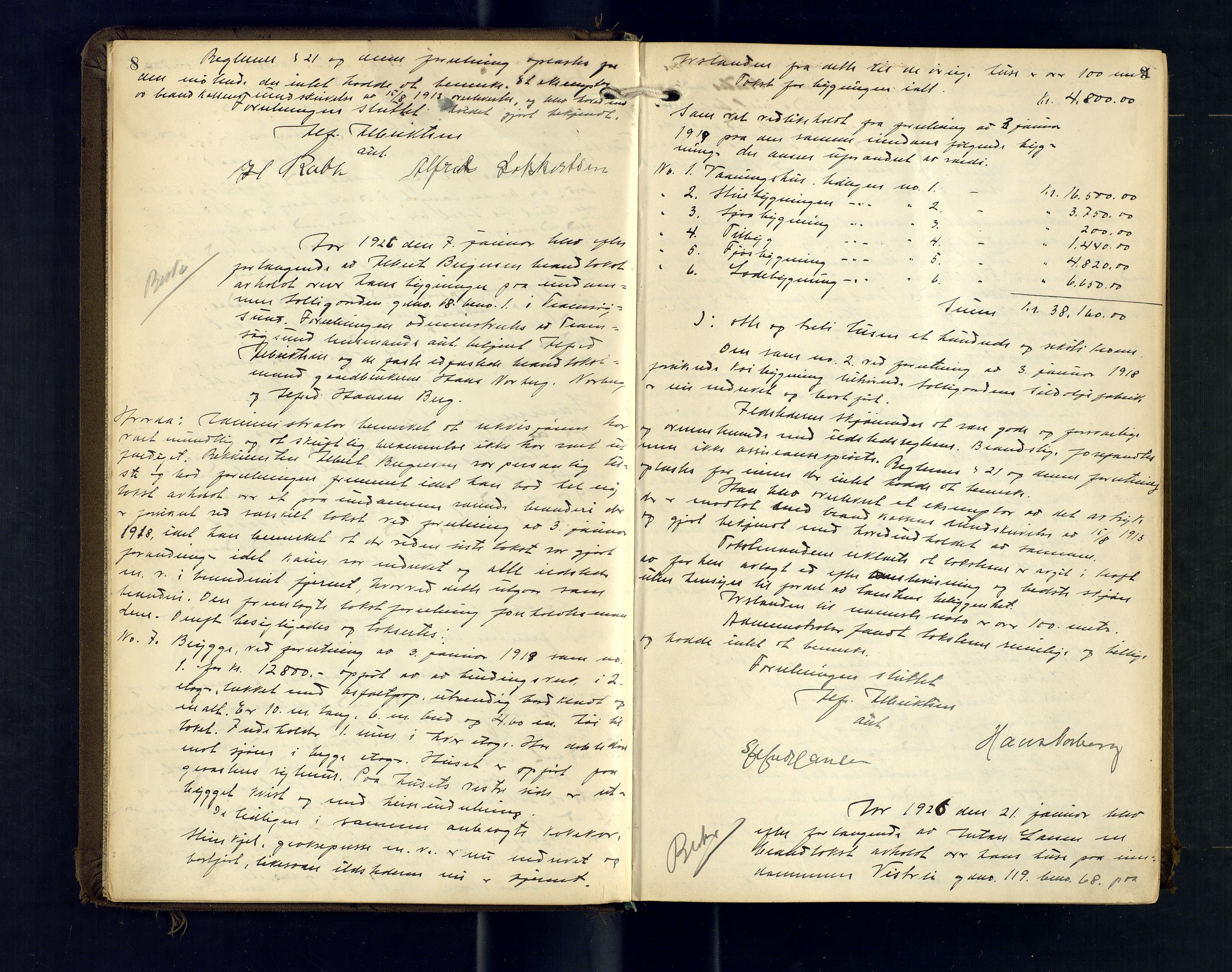 Tromsøysund lensmannskontor, AV/SATØ-SATØ-12/F/Fs/Fsb/L0748: Branntakstprotokoll. Med register, 1925-1933, s. 8-9